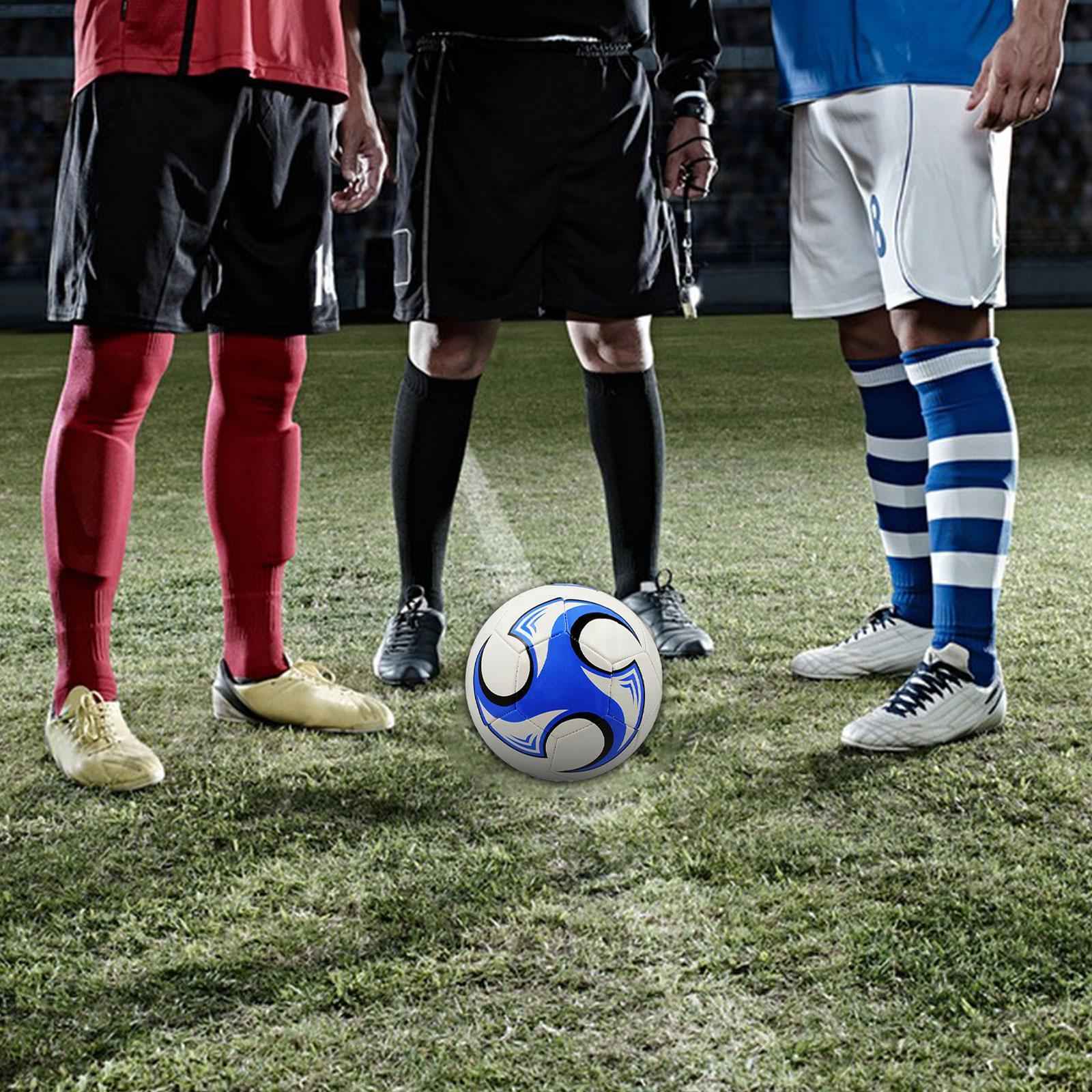 Soccer Ball Size 5 Seamless Stitching Training for Game Practice Gift Blue