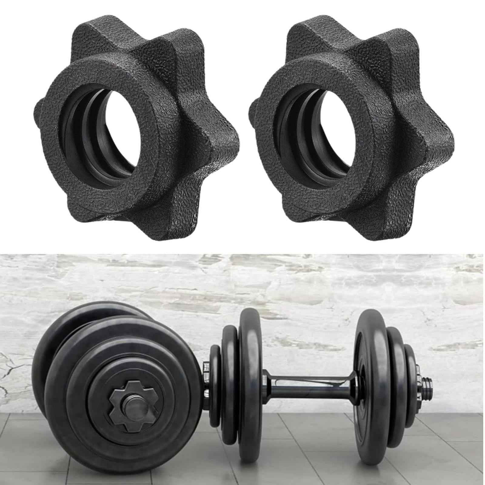 2x Barbell Collars Portable Dumbbell Screw Clamps for Fitness Indoor Outdoor Style A