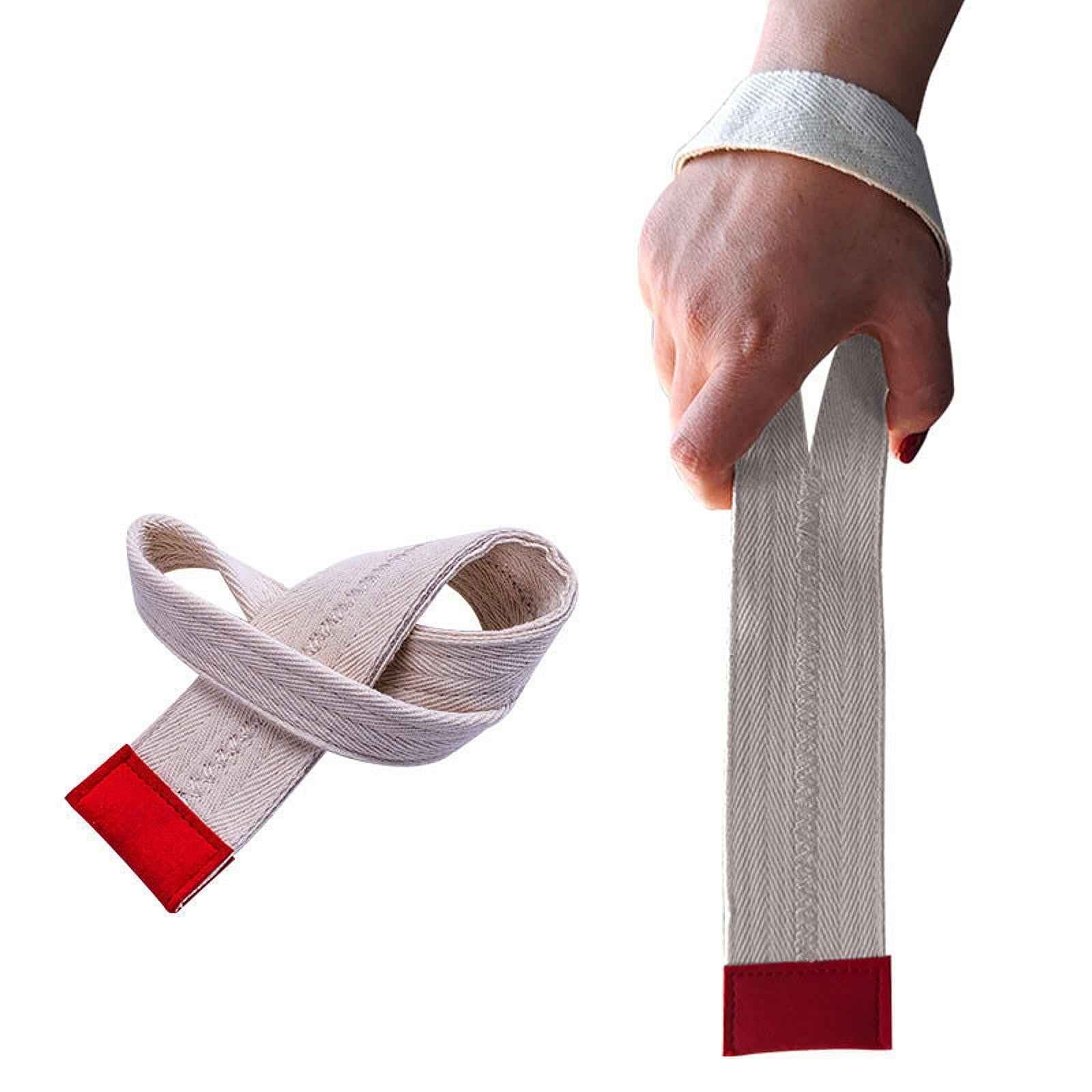 2Pcs Weight Lifting Straps Cotton for Strength Training Dumbbell Deadlifting Beige