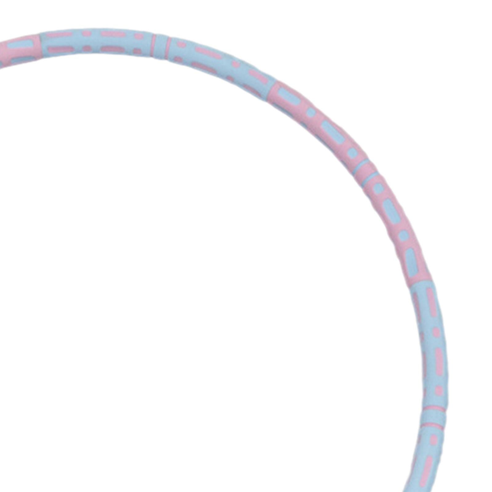 Weighted Hoop for Weighted Loss Adults Exercise Portable 8 Detachable Sections Pink Blue
