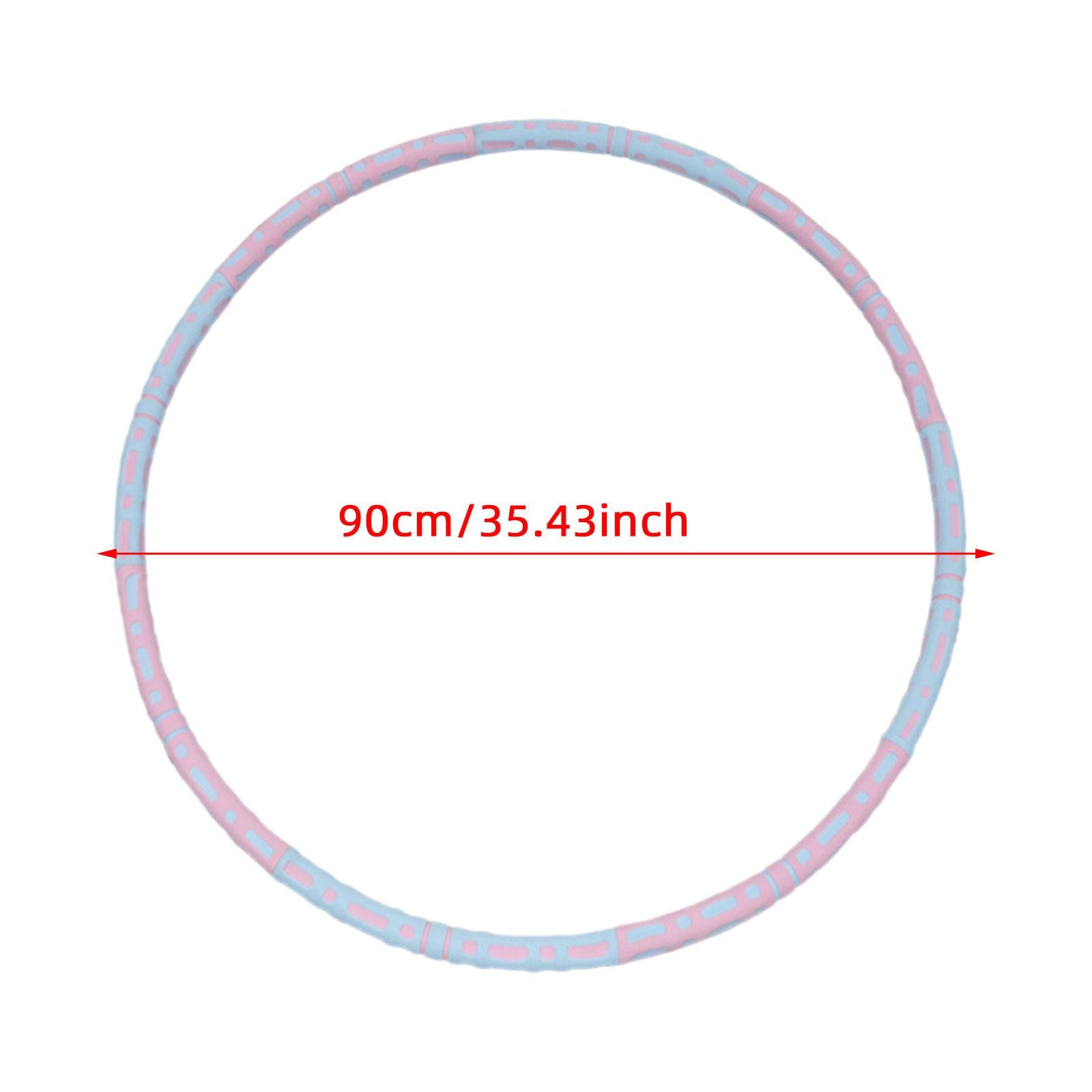 Weighted Hoop for Weighted Loss Adults Exercise Portable 8 Detachable Sections Pink Blue