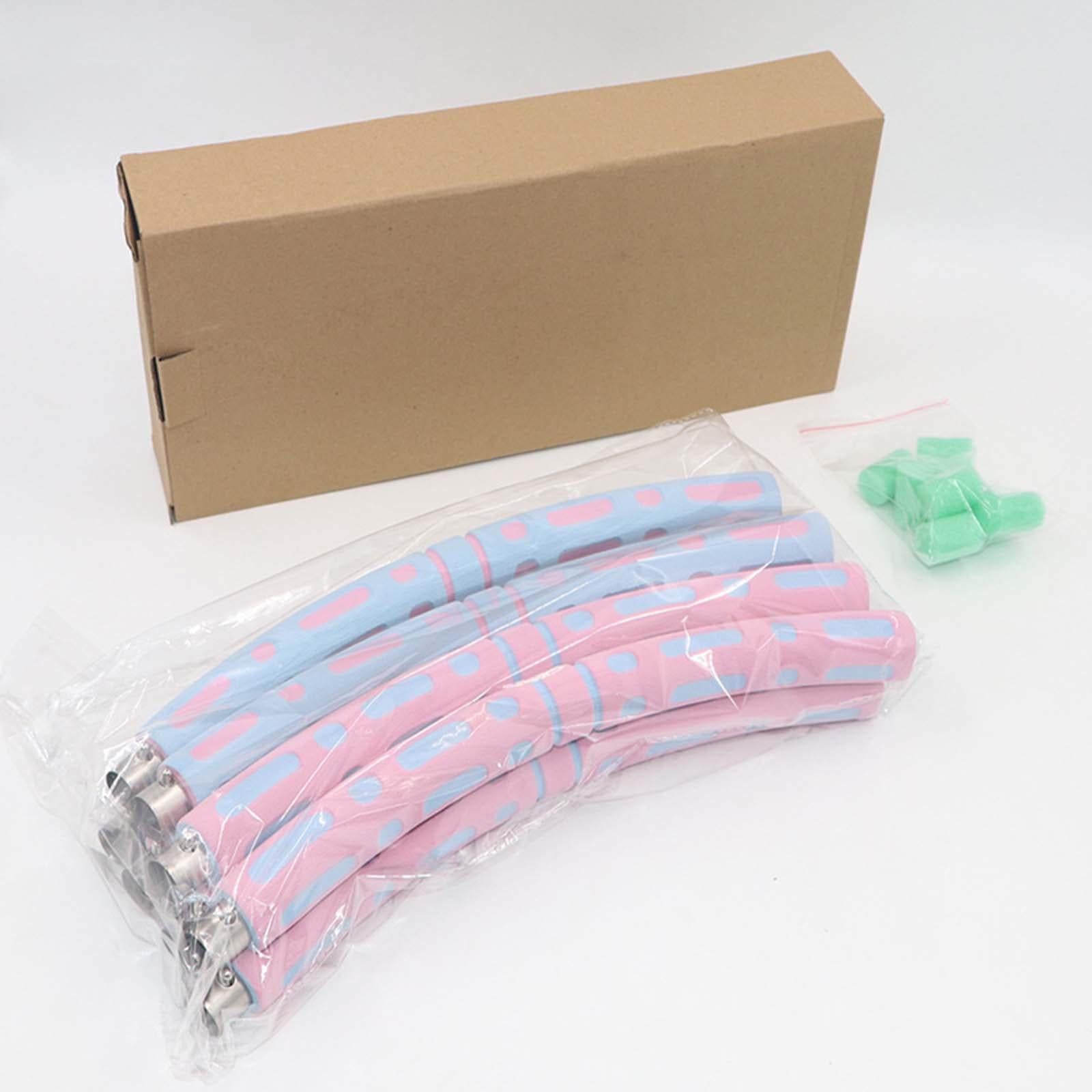 Weighted Hoop for Weighted Loss Adults Exercise Portable 8 Detachable Sections Blue White