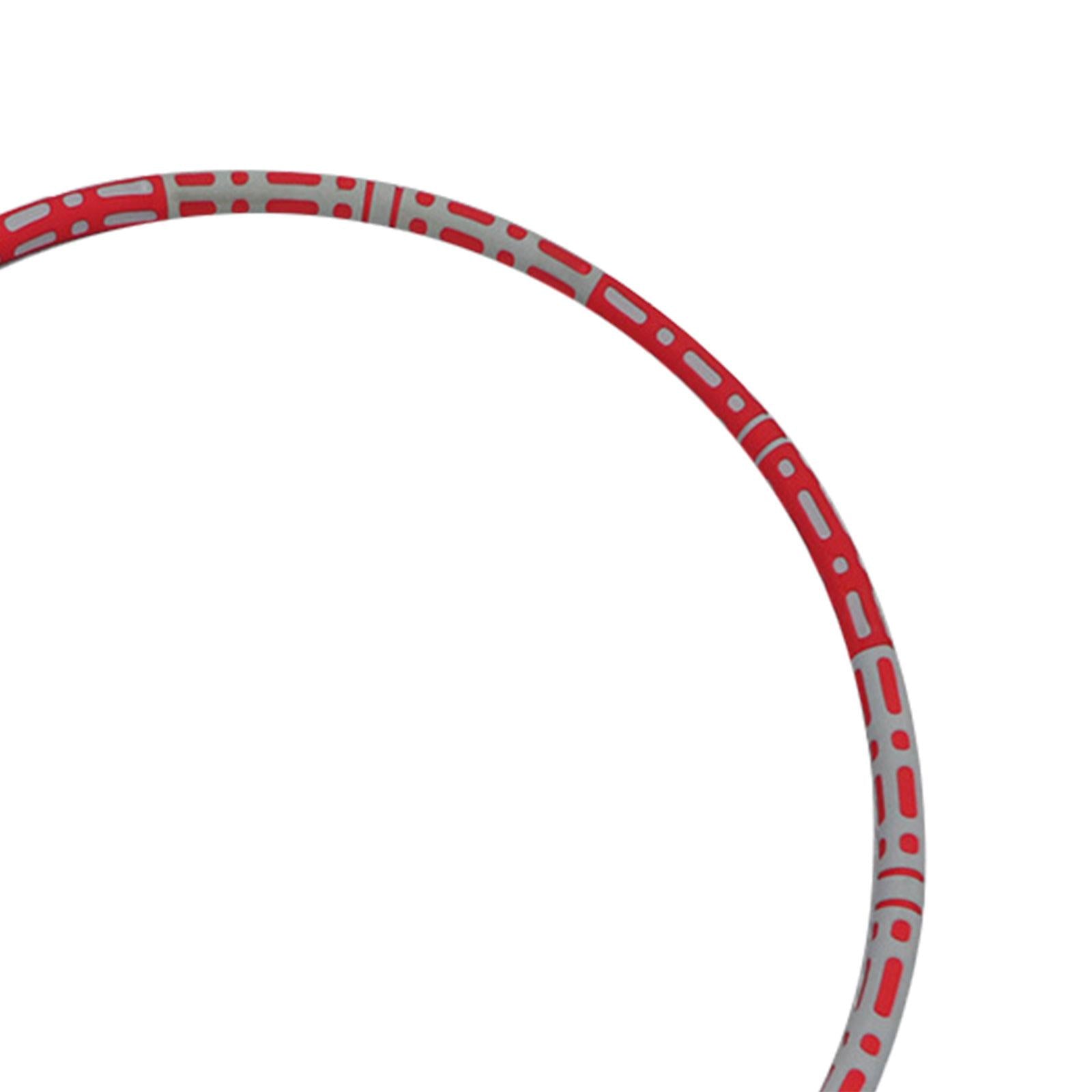 Weighted Hoop for Weighted Loss Adults Exercise Portable 8 Detachable Sections Red Gray