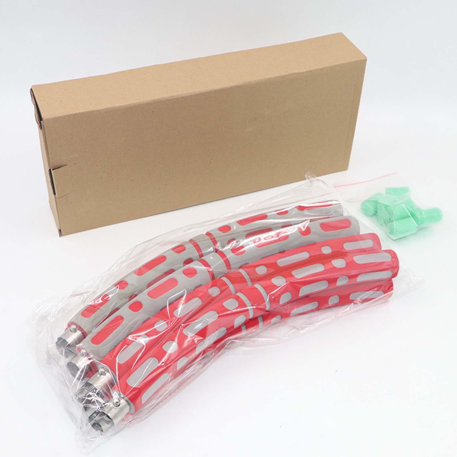 Weighted Hoop for Weighted Loss Adults Exercise Portable 8 Detachable Sections Red Gray