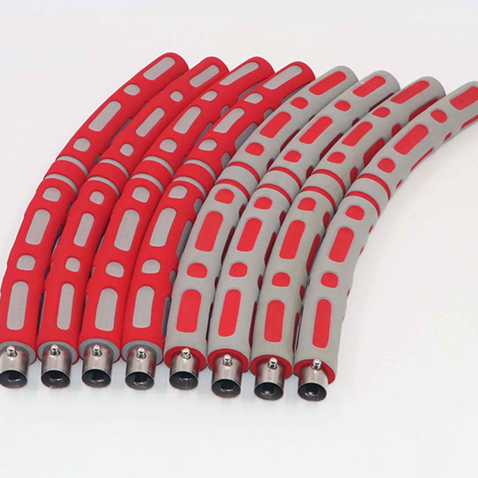 Weighted Hoop for Weighted Loss Adults Exercise Portable 8 Detachable Sections Red Gray