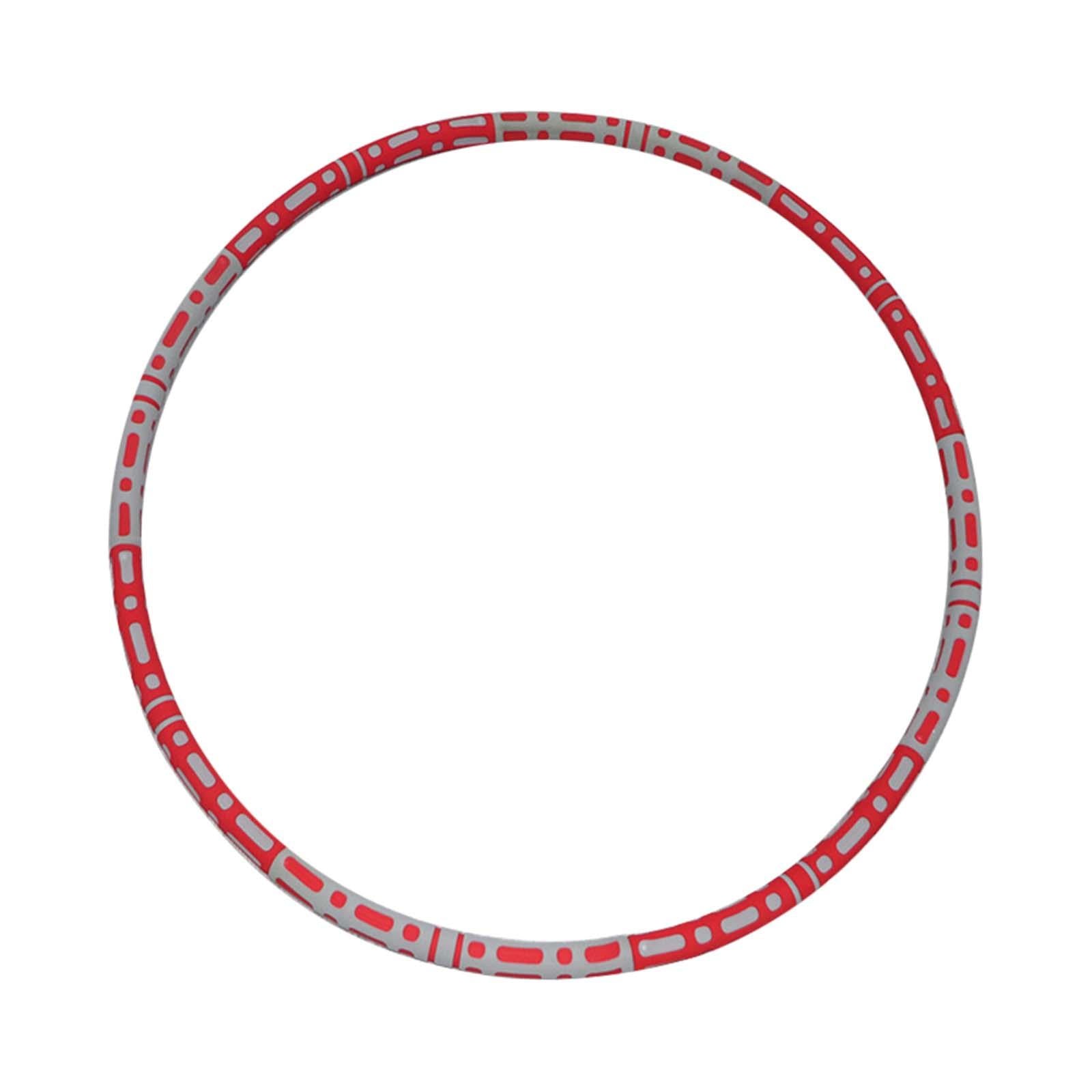 Weighted Hoop for Weighted Loss Adults Exercise Portable 8 Detachable Sections Red Gray