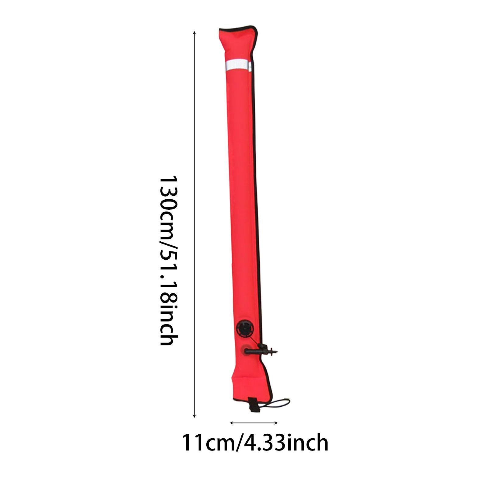 Surface Marker Buoy Gear Inflatable Scuba Signal Tube for Outdoor Sports Men Red and 4.5cm Valve