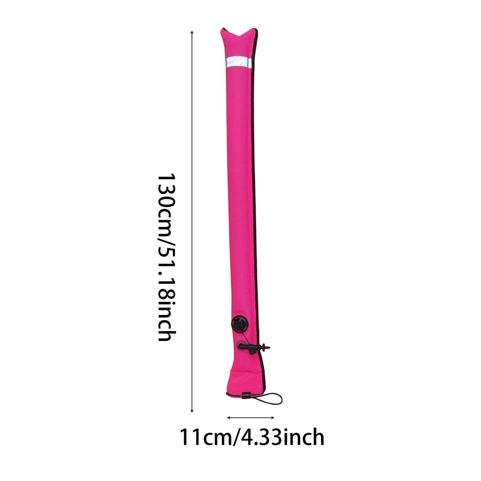 Surface Marker Buoy Gear Inflatable Scuba Signal Tube for Outdoor Sports Men Pink and 4.5cm Valve