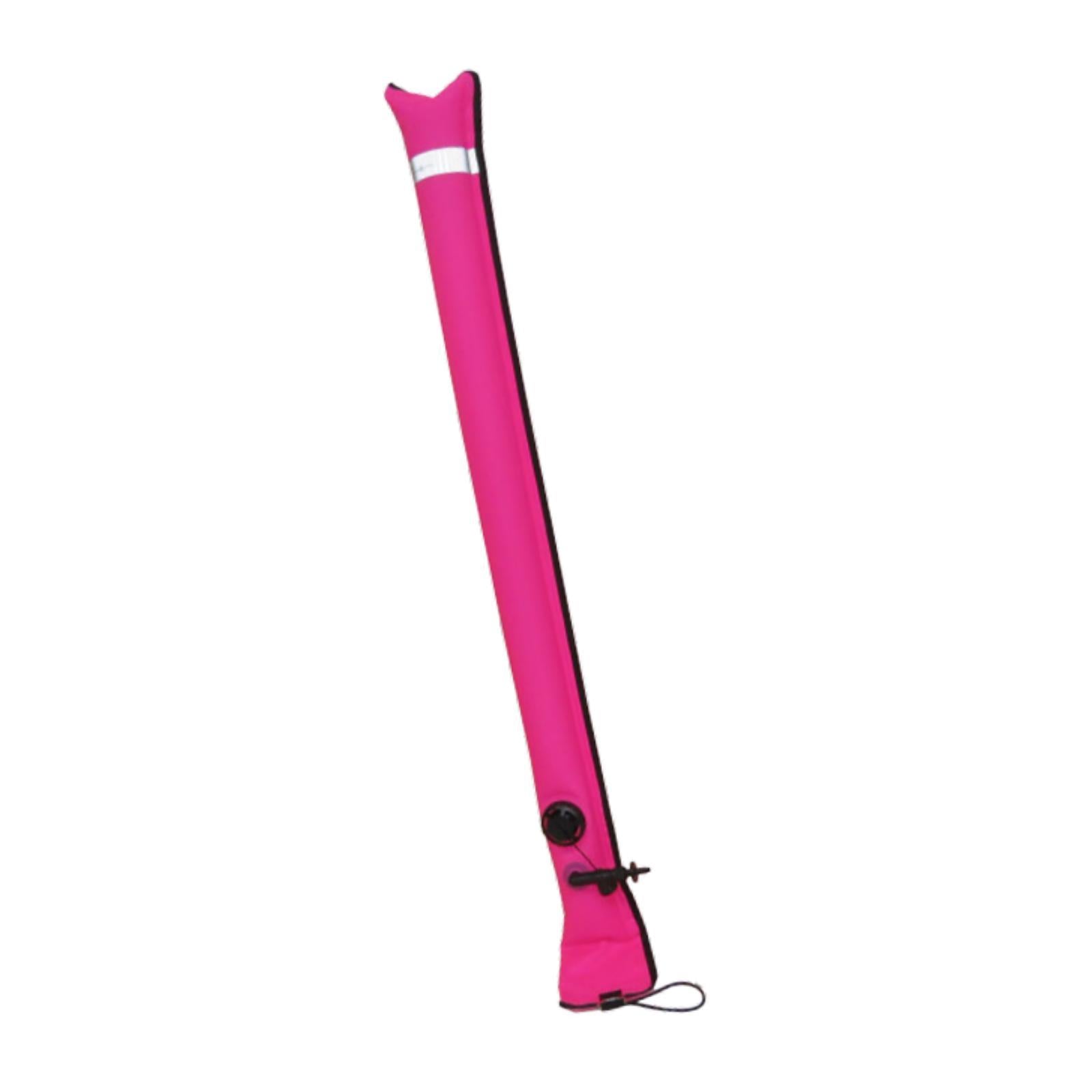 Surface Marker Buoy Gear Inflatable Scuba Signal Tube for Outdoor Sports Men Pink and 4.5cm Valve