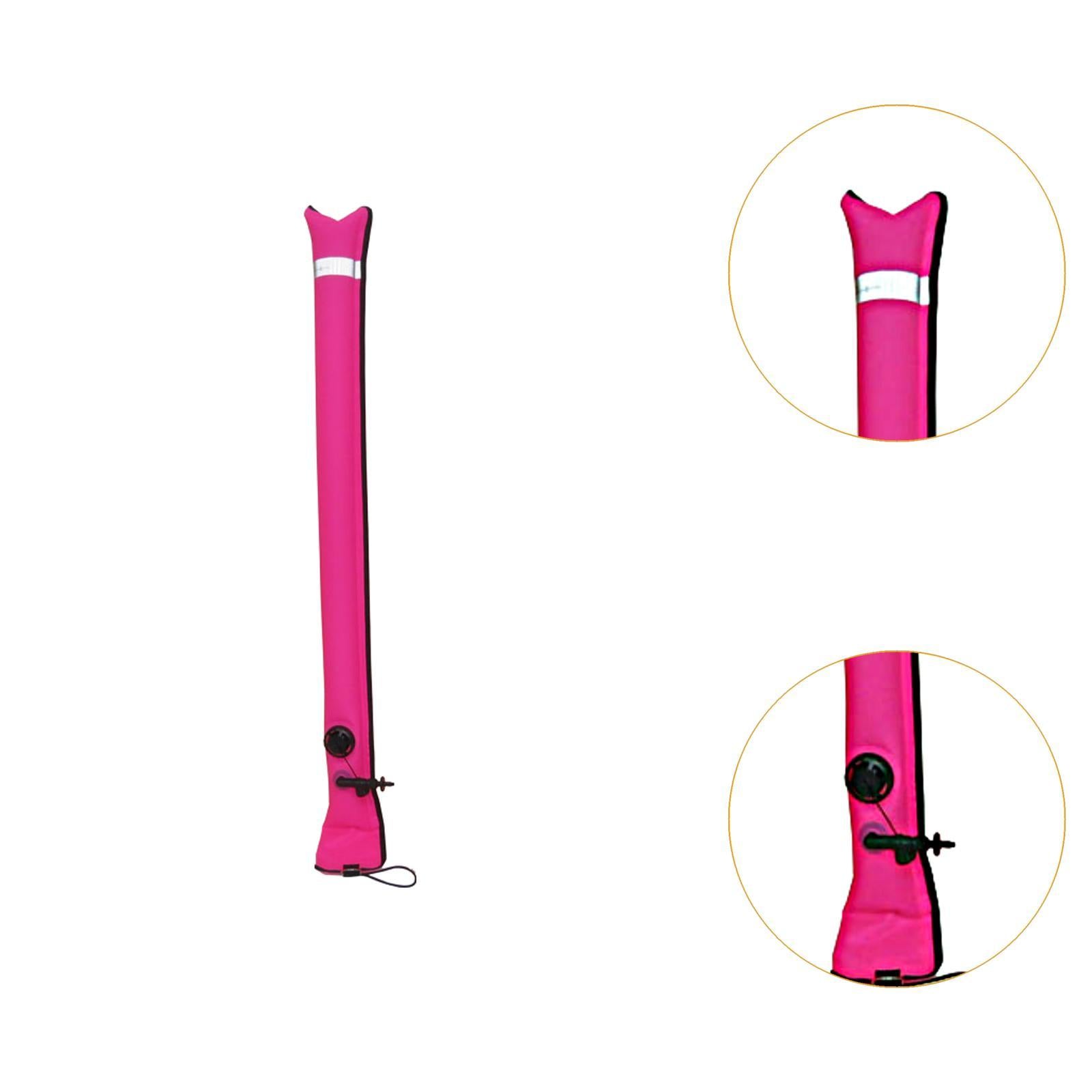 Surface Marker Buoy Gear Inflatable Scuba Signal Tube for Outdoor Sports Men Pink and 4.5cm Valve