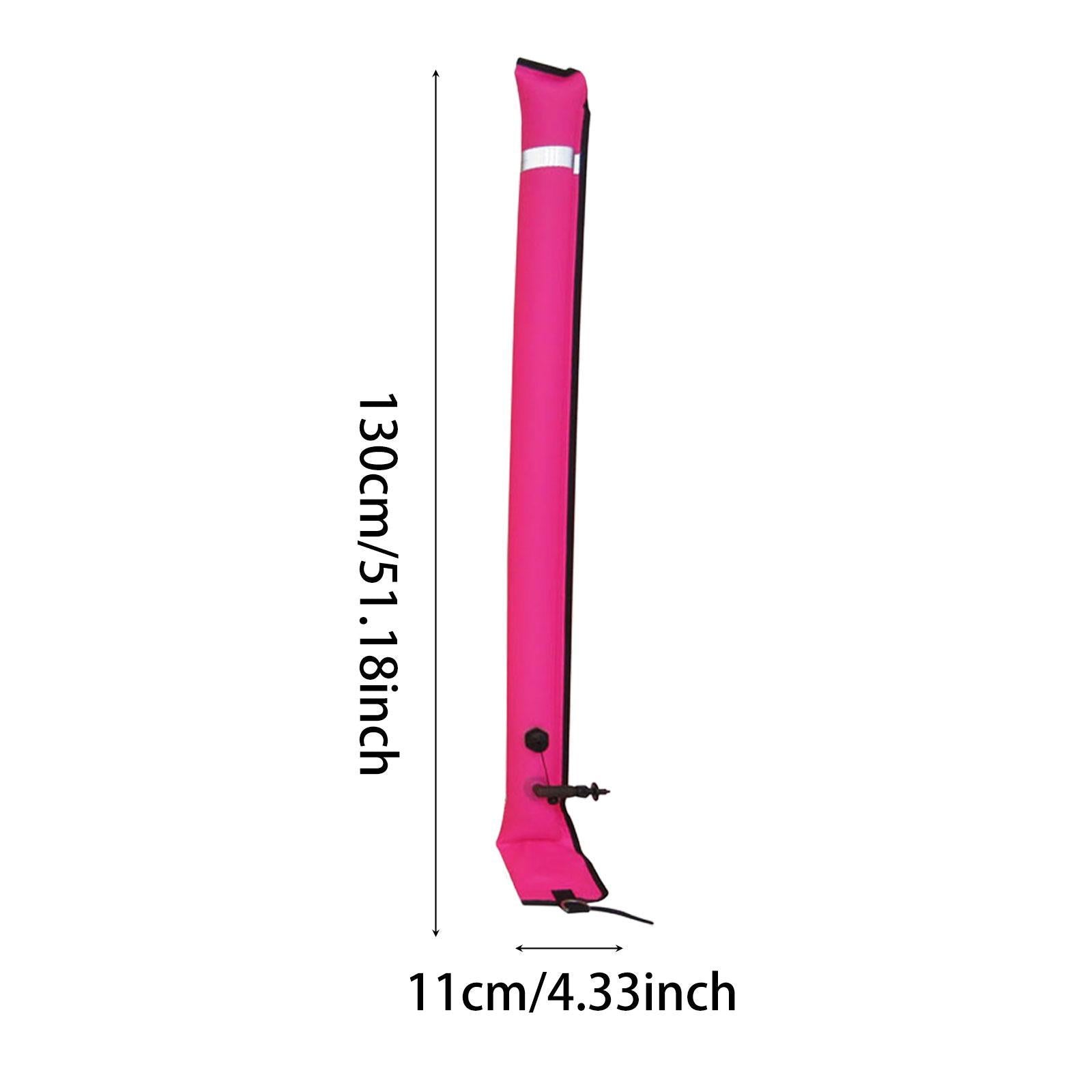 Surface Marker Buoy Gear Inflatable Scuba Signal Tube for Outdoor Sports Men Pink and 2.5cm Valve