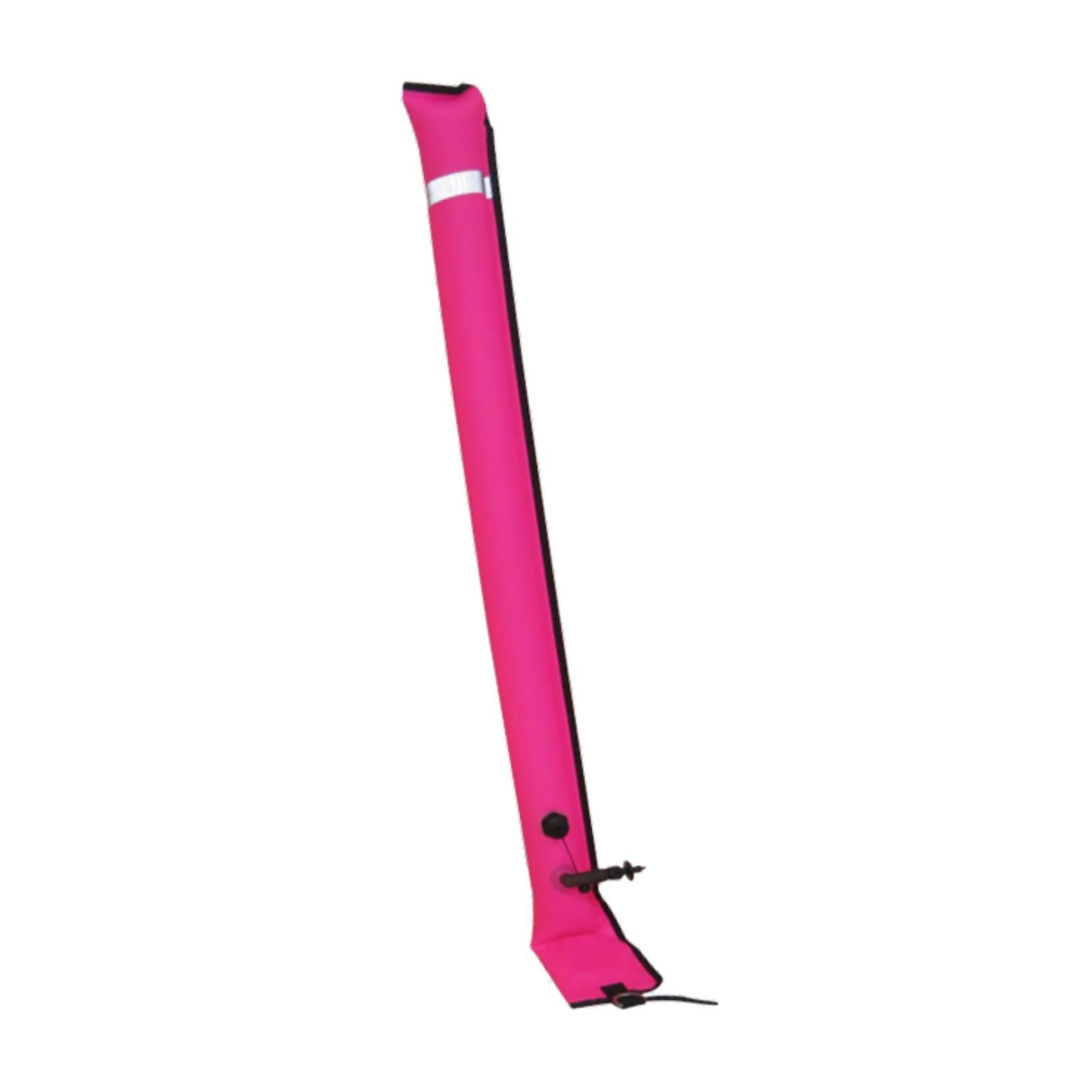 Surface Marker Buoy Gear Inflatable Scuba Signal Tube for Outdoor Sports Men Pink and 2.5cm Valve