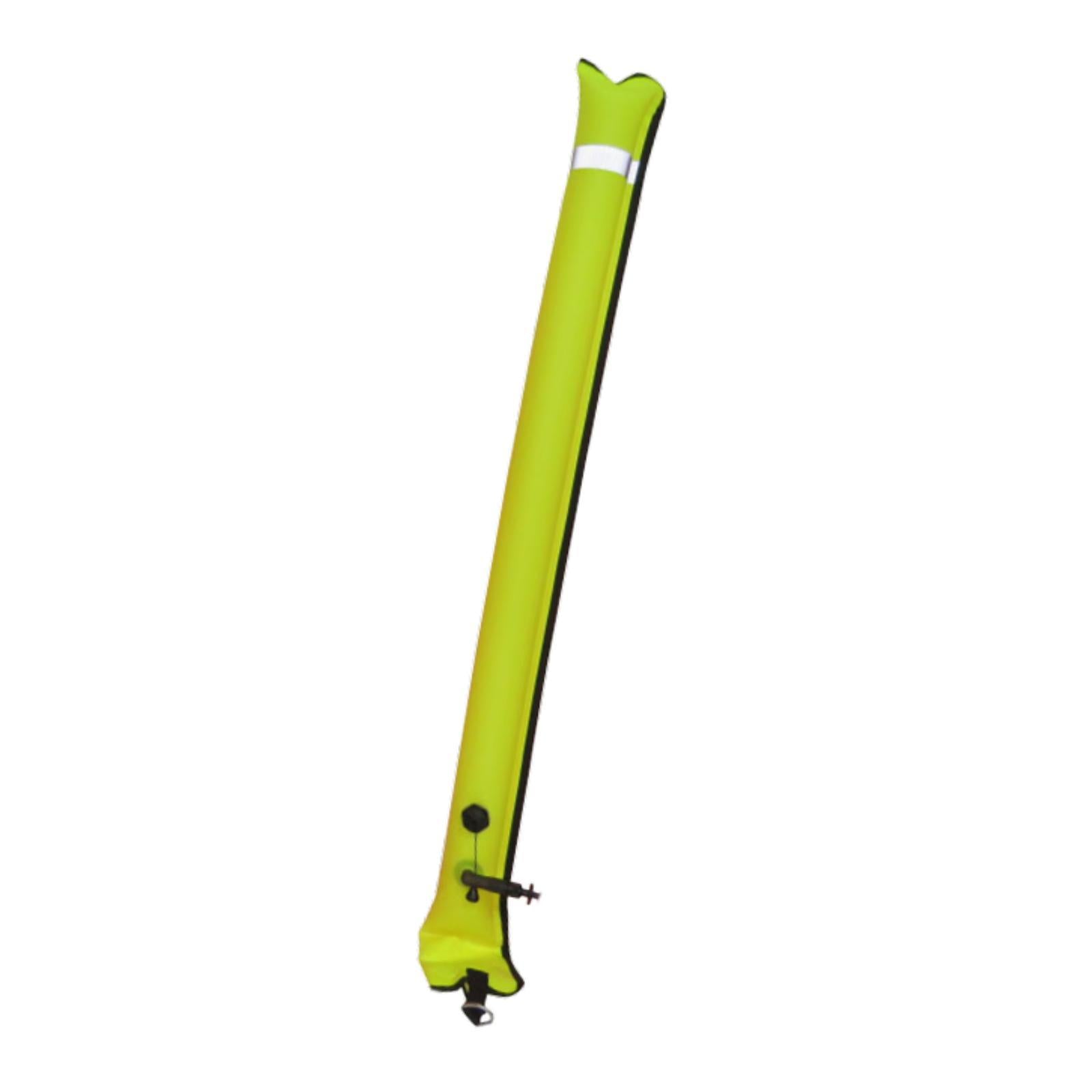 Surface Marker Buoy Gear Inflatable Scuba Signal Tube for Outdoor Sports Men Yellow 2.5cm Valve