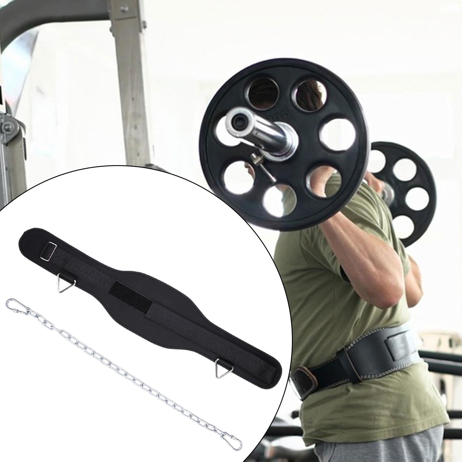 Dip Belt for Weight Lifting Widened Dipping Belt for Squats Exercise Pullups 294g with Chain