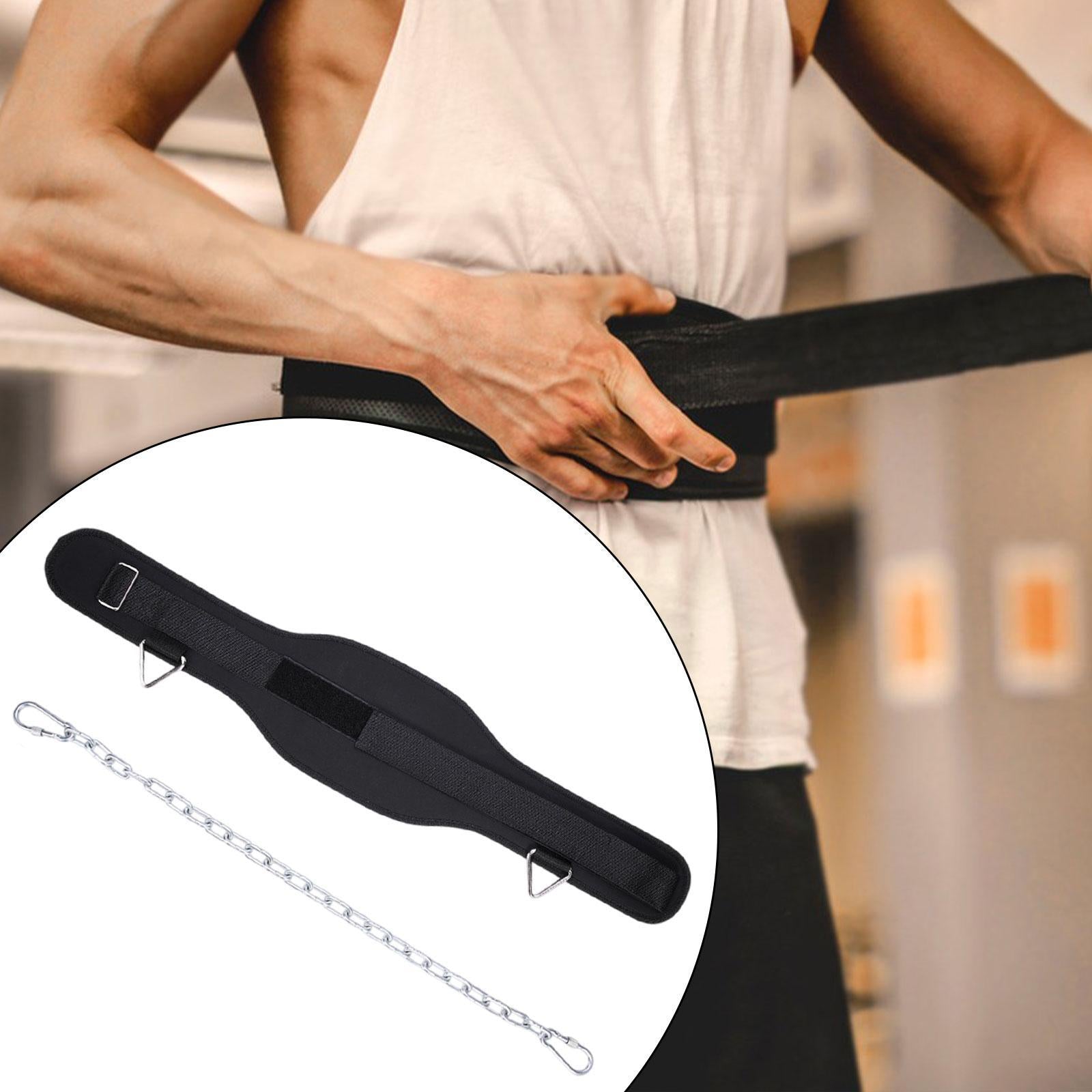 Dip Belt for Weight Lifting Widened Dipping Belt for Squats Exercise Pullups 294g with Chain