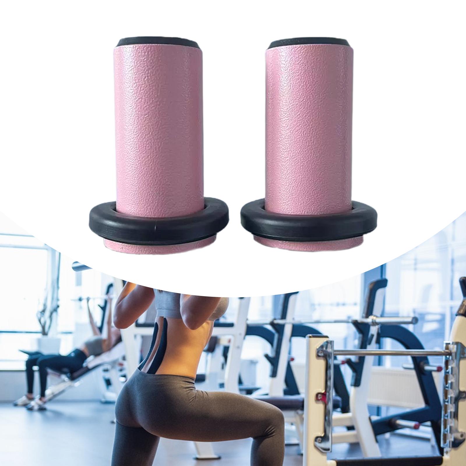 2 Pieces Weight Plate Holders Storage for Home Gym Fitness Strength Training Pink