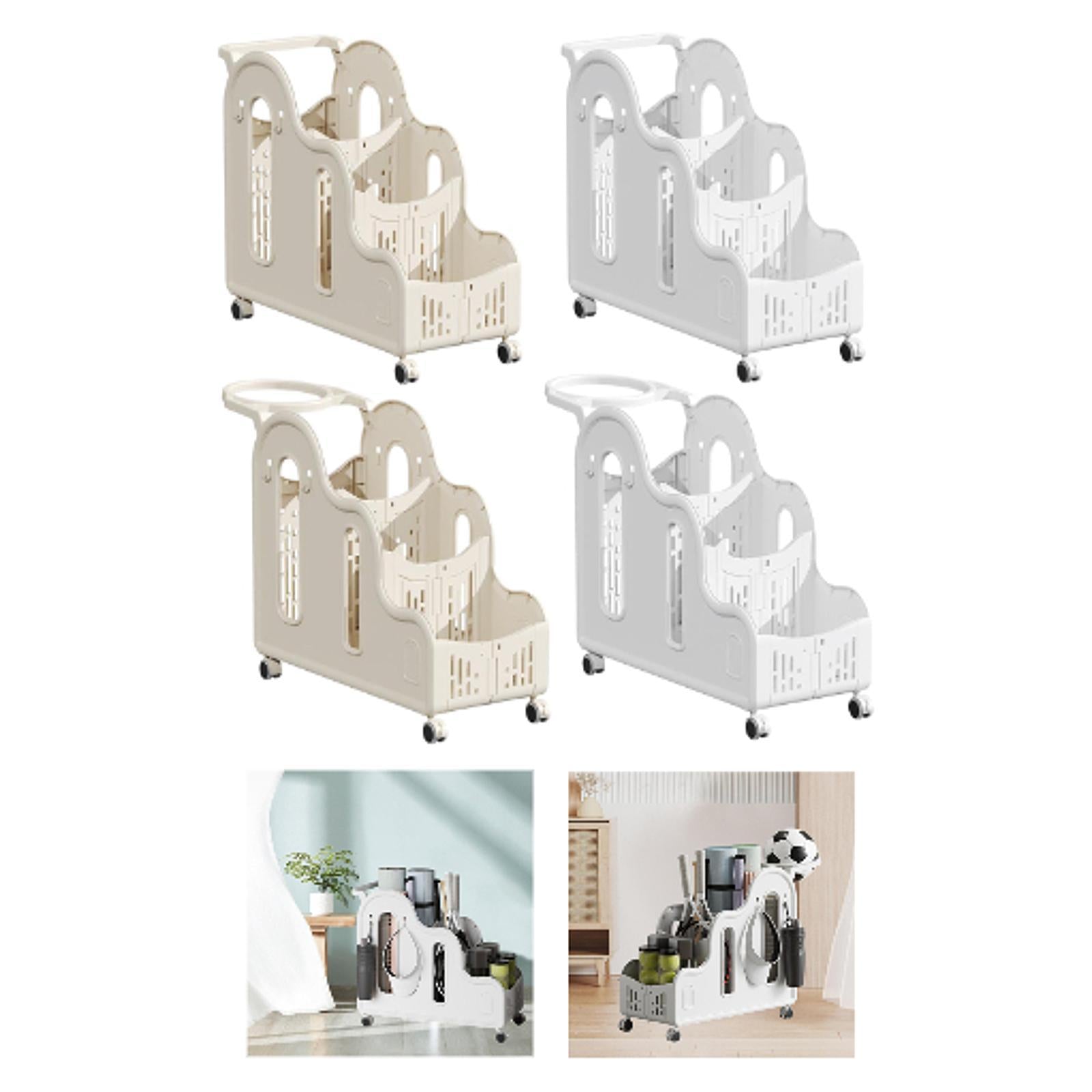 Yoga Mat Storage Rack Dumbbells Multifunction Yoga Block Fitness Weight Rack Handle Cream Color