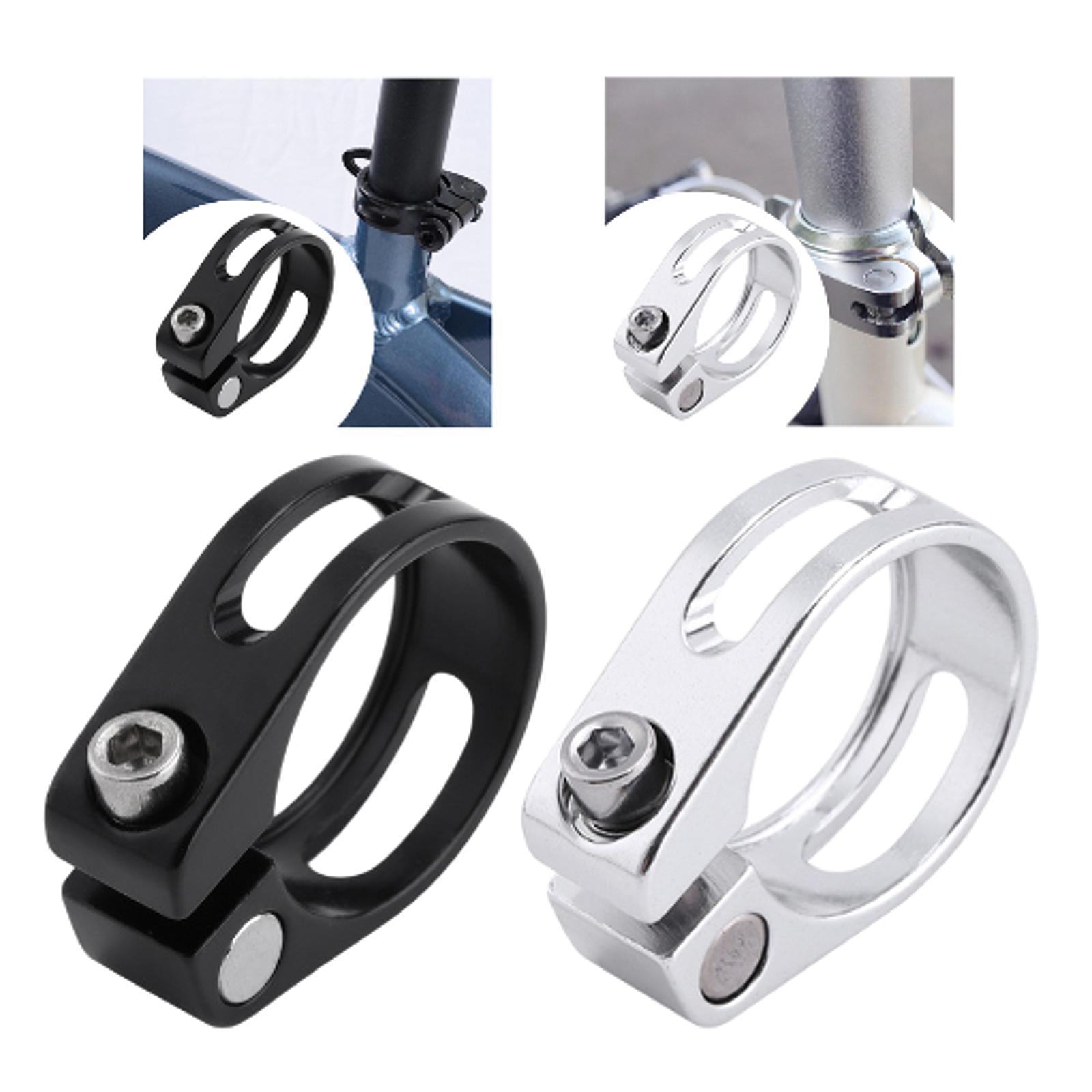 Bike Seat Post Clamp Screw Mount Lightweight Premium Hollow Universal 31.8mm Black