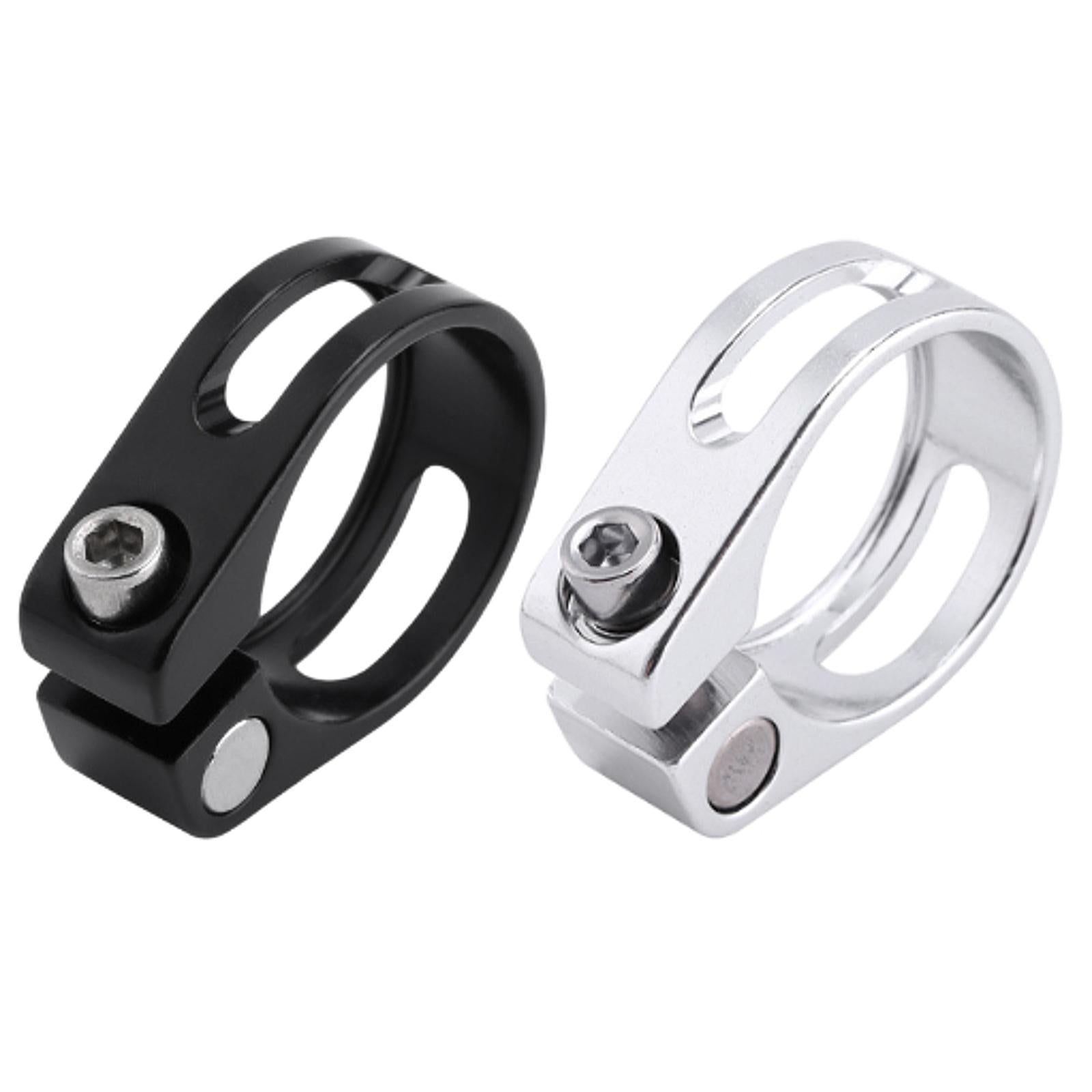 Bike Seat Post Clamp Screw Mount Lightweight Premium Hollow Universal 31.8mm Black