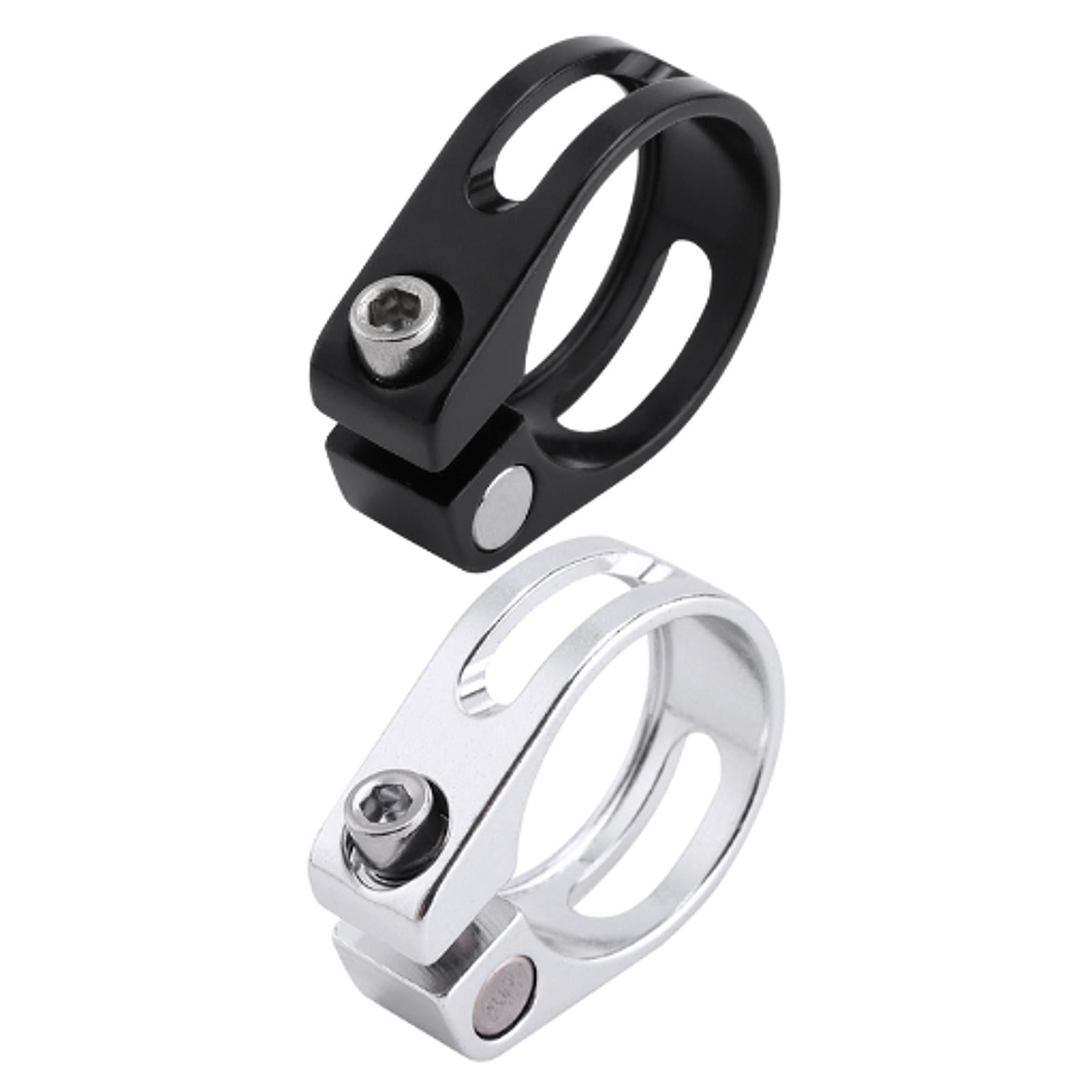 Bike Seat Post Clamp Screw Mount Lightweight Premium Hollow Universal 31.8mm Black