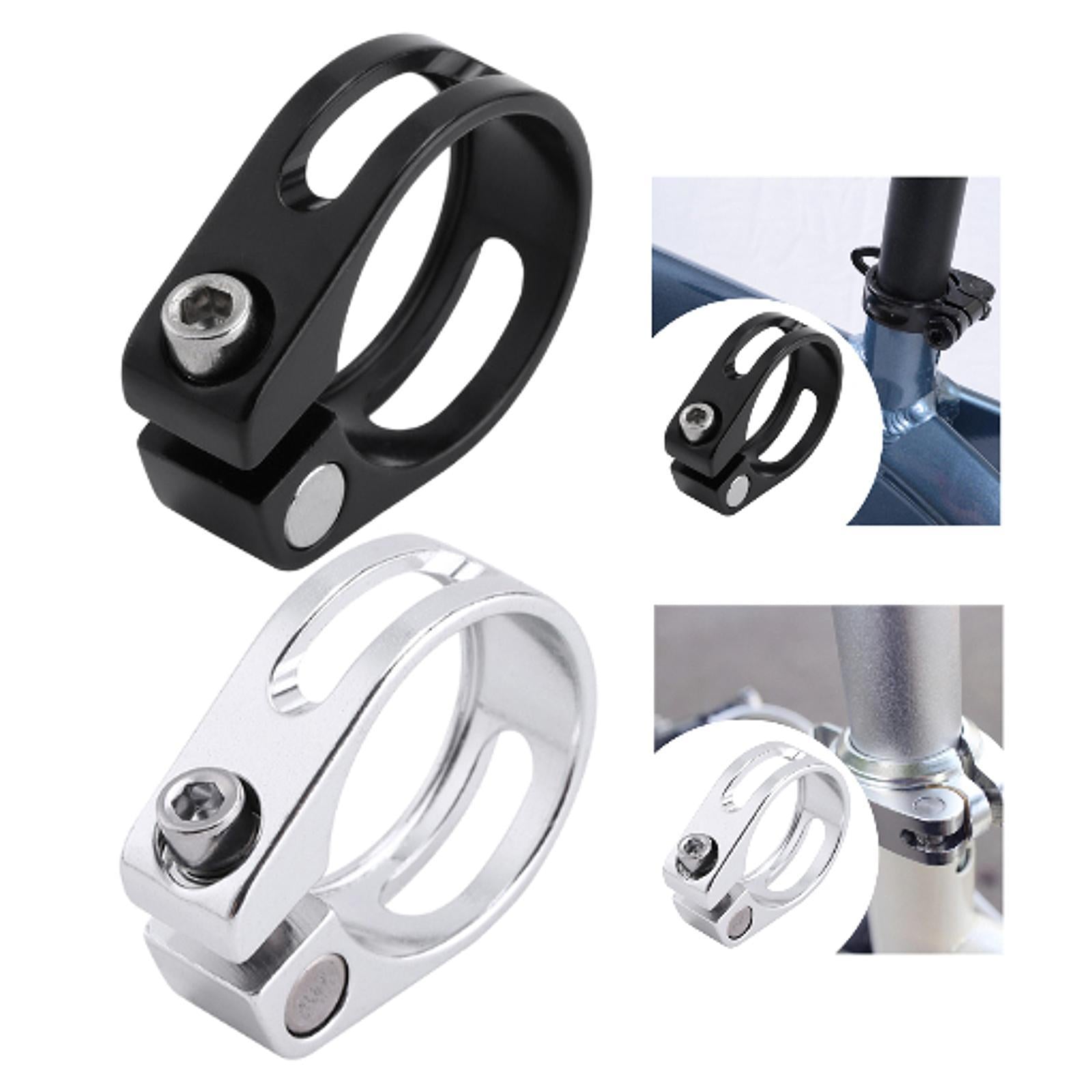 Bike Seat Post Clamp Screw Mount Lightweight Premium Hollow Universal 31.8mm Black