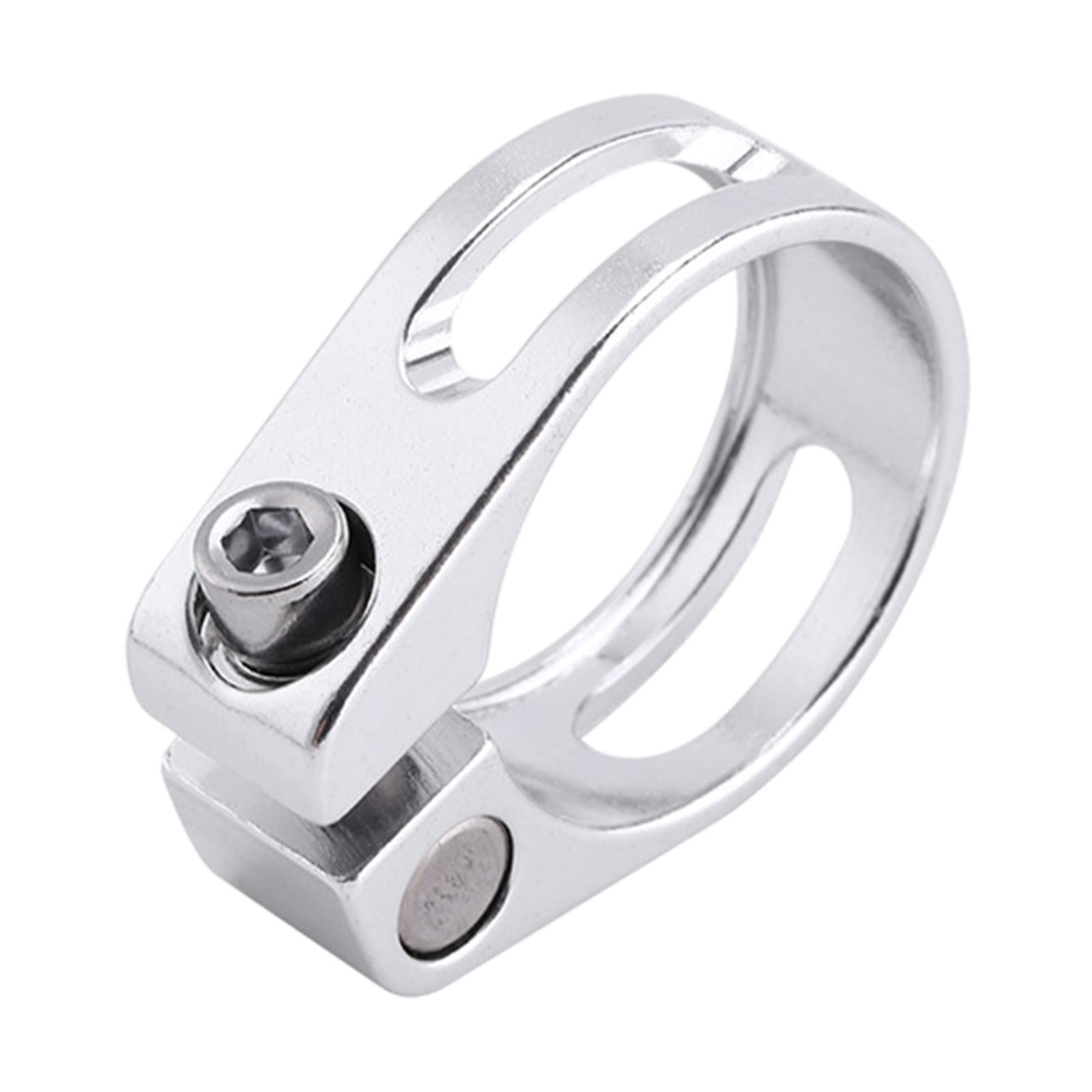 Bike Seat Post Clamp Screw Mount Lightweight Premium Hollow Universal 31.8mm Silver