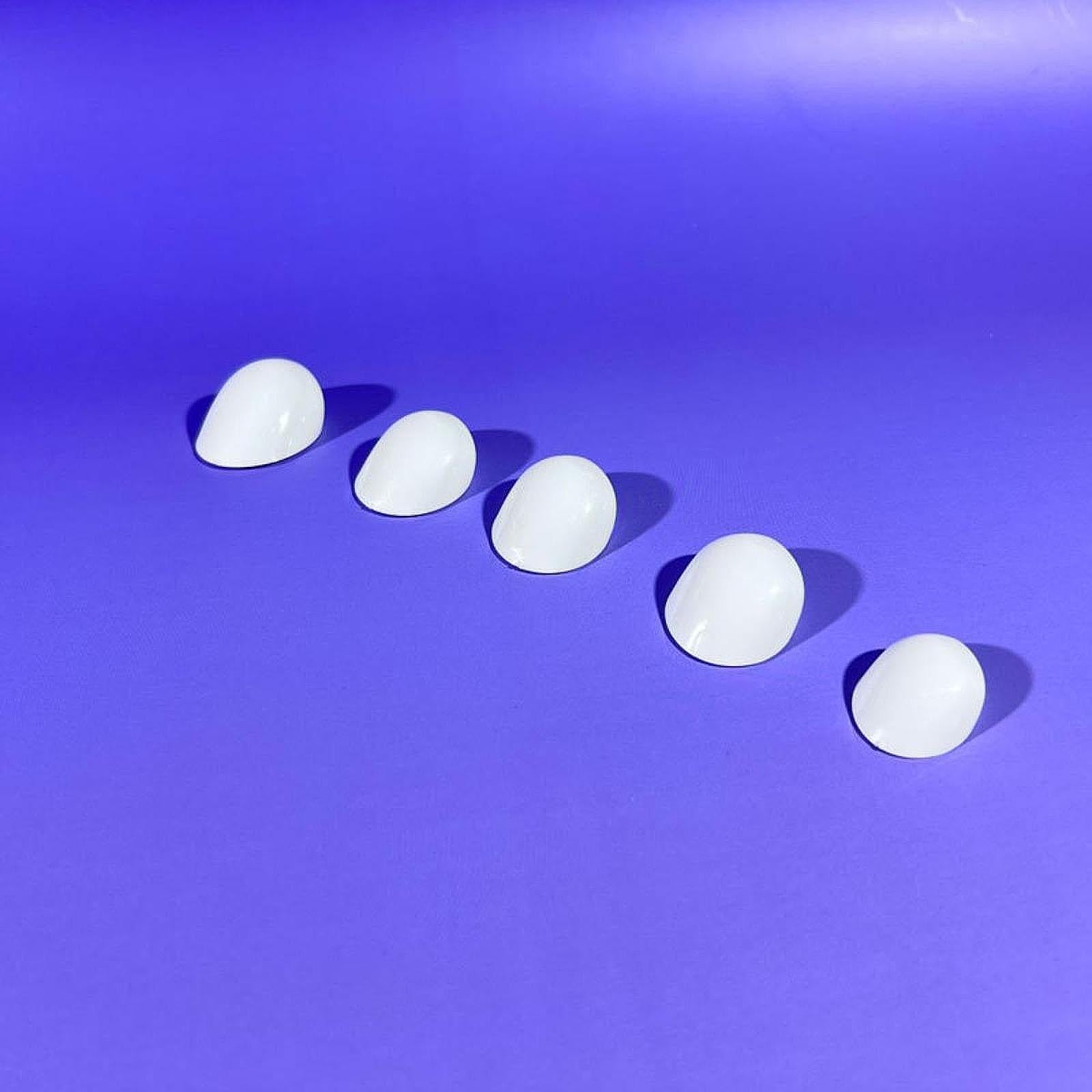 5x Ice Skating Finger Caps Portable Supplies for Gifts Figure Skating Indoor White