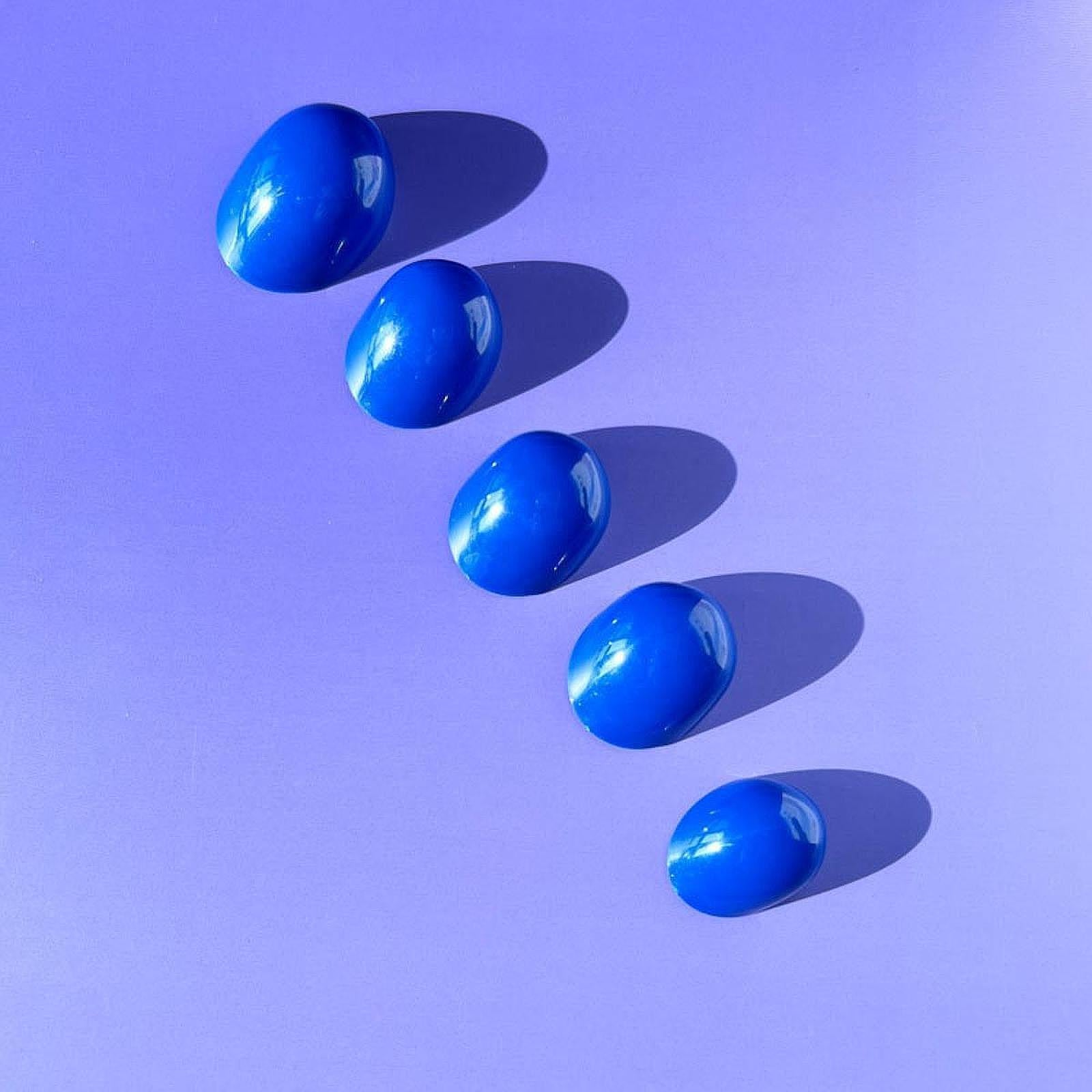 5x Ice Skating Finger Caps Portable Supplies for Gifts Figure Skating Indoor Blue