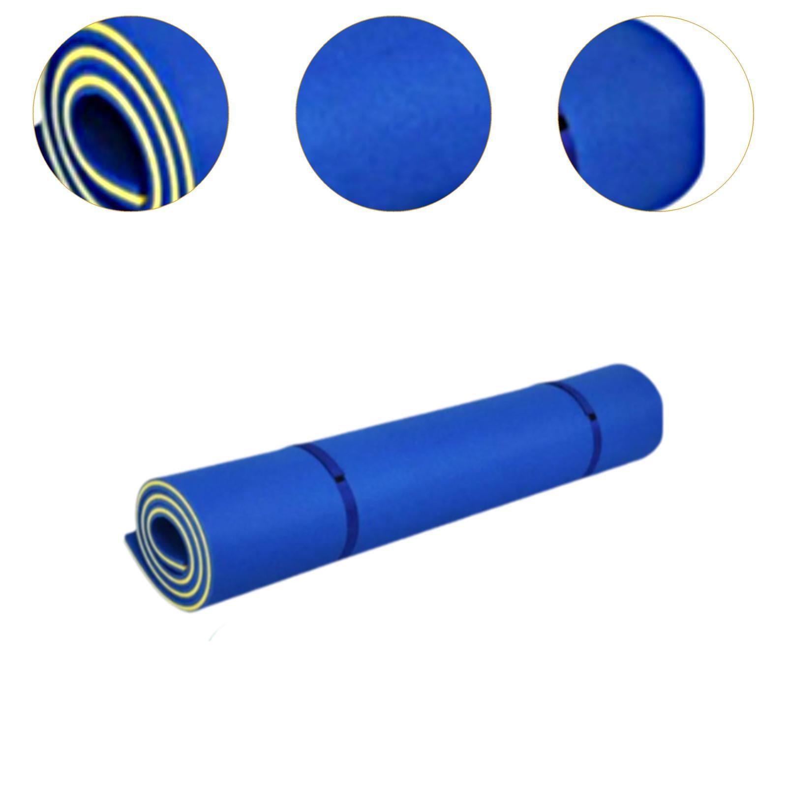 Float Water Mat Pool Hammock Roll up Pool Float Raft for Relaxing Lake Party Blue and Yellow