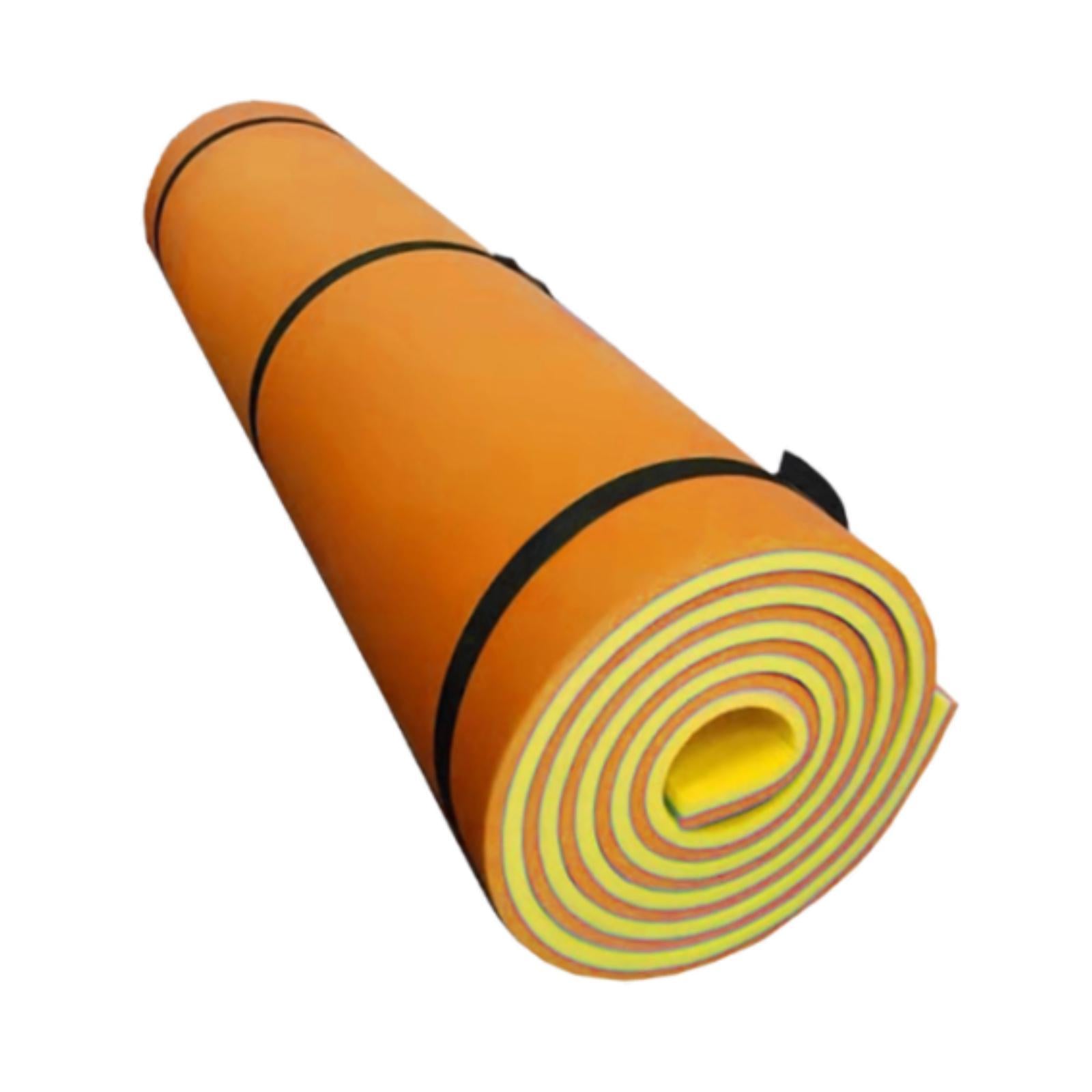Float Water Mat Pool Hammock Roll up Pool Float Raft for Relaxing Lake Party Orange and Yellow