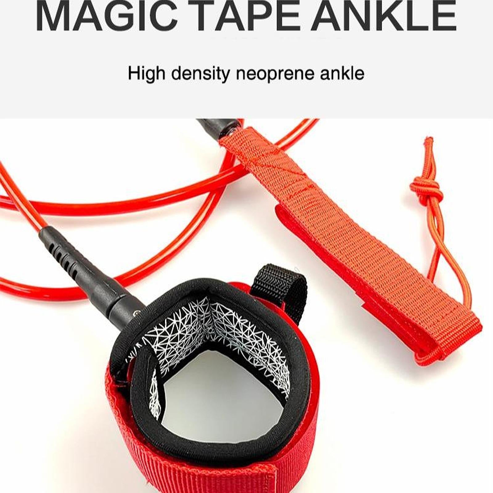 Surfboard Leash Replacement Cuff Rope for Paddleboard Water Sports Beginners Grey