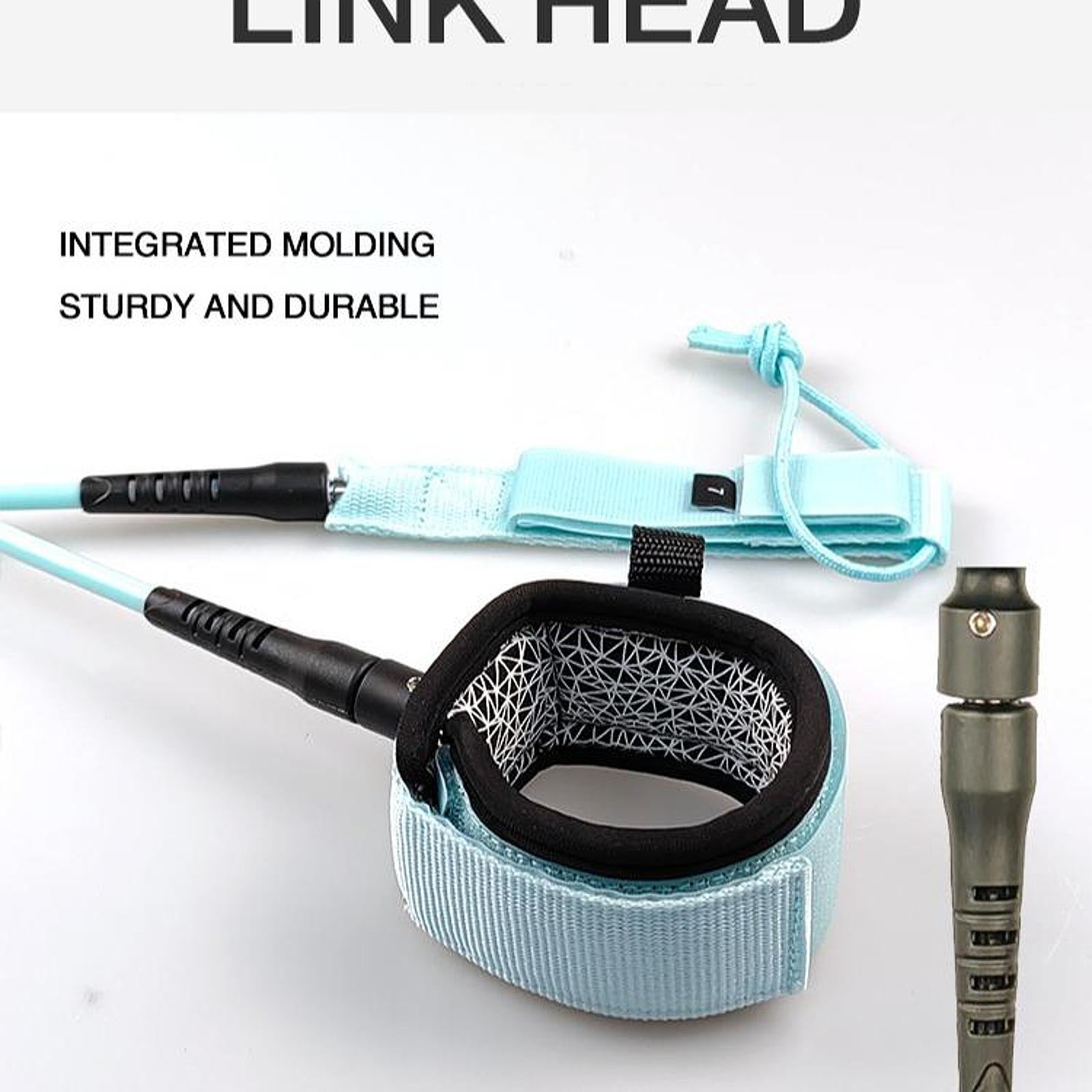 Surfboard Leash Replacement Cuff Rope for Paddleboard Water Sports Beginners Grey