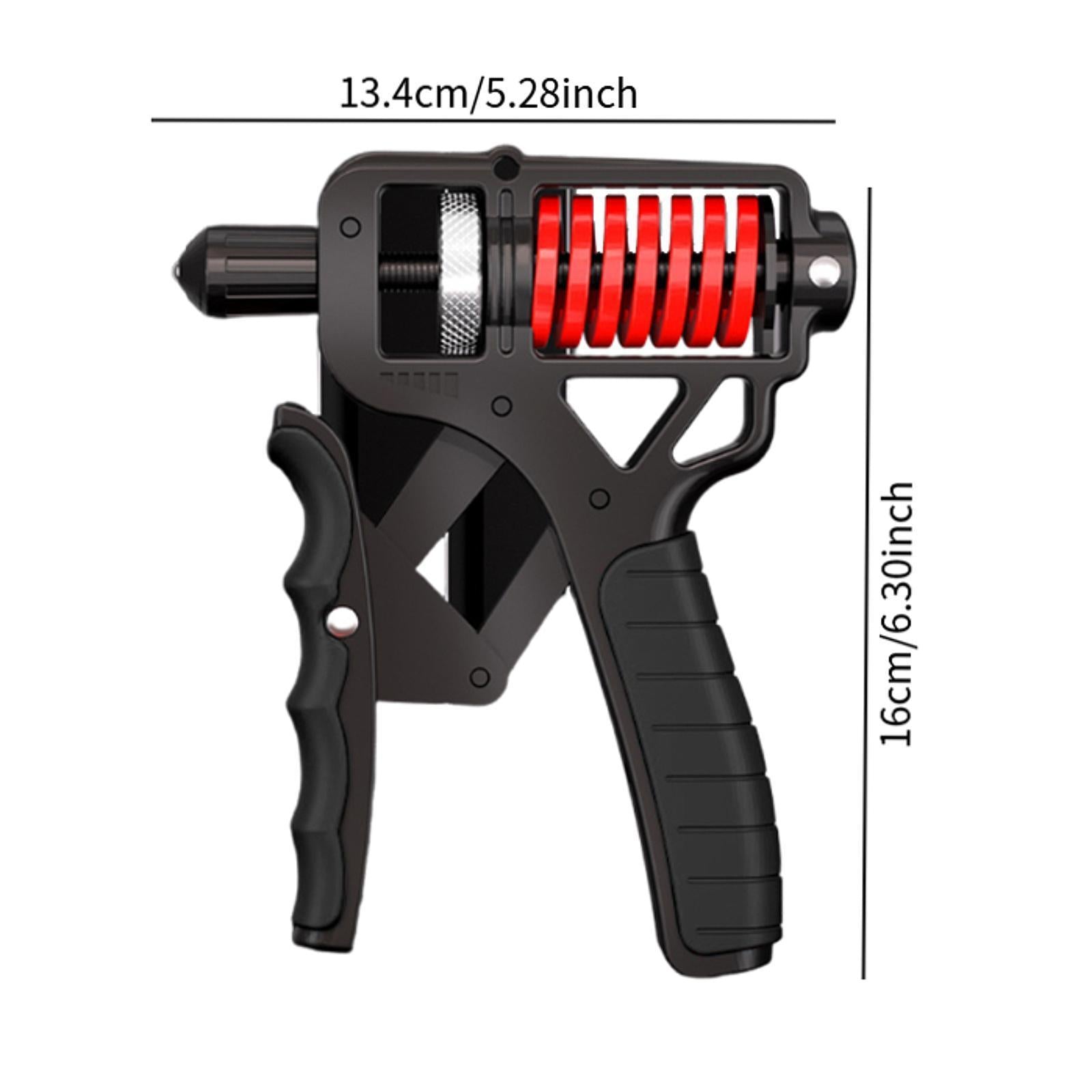 Hand Grip Strengthener Portable Nonskid Forearm Exerciser Adjustable 5-165kg Black