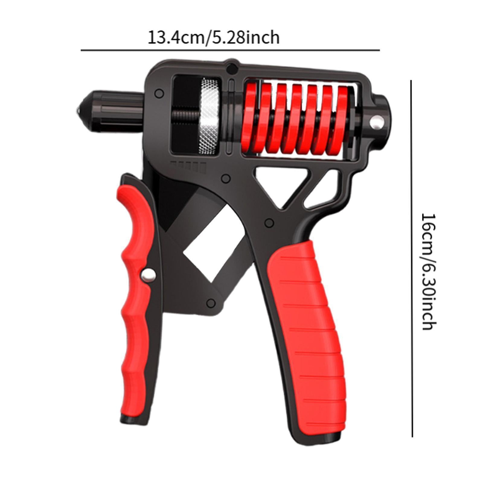 Hand Grip Strengthener Portable Nonskid Forearm Exerciser Adjustable 5-165kg Red