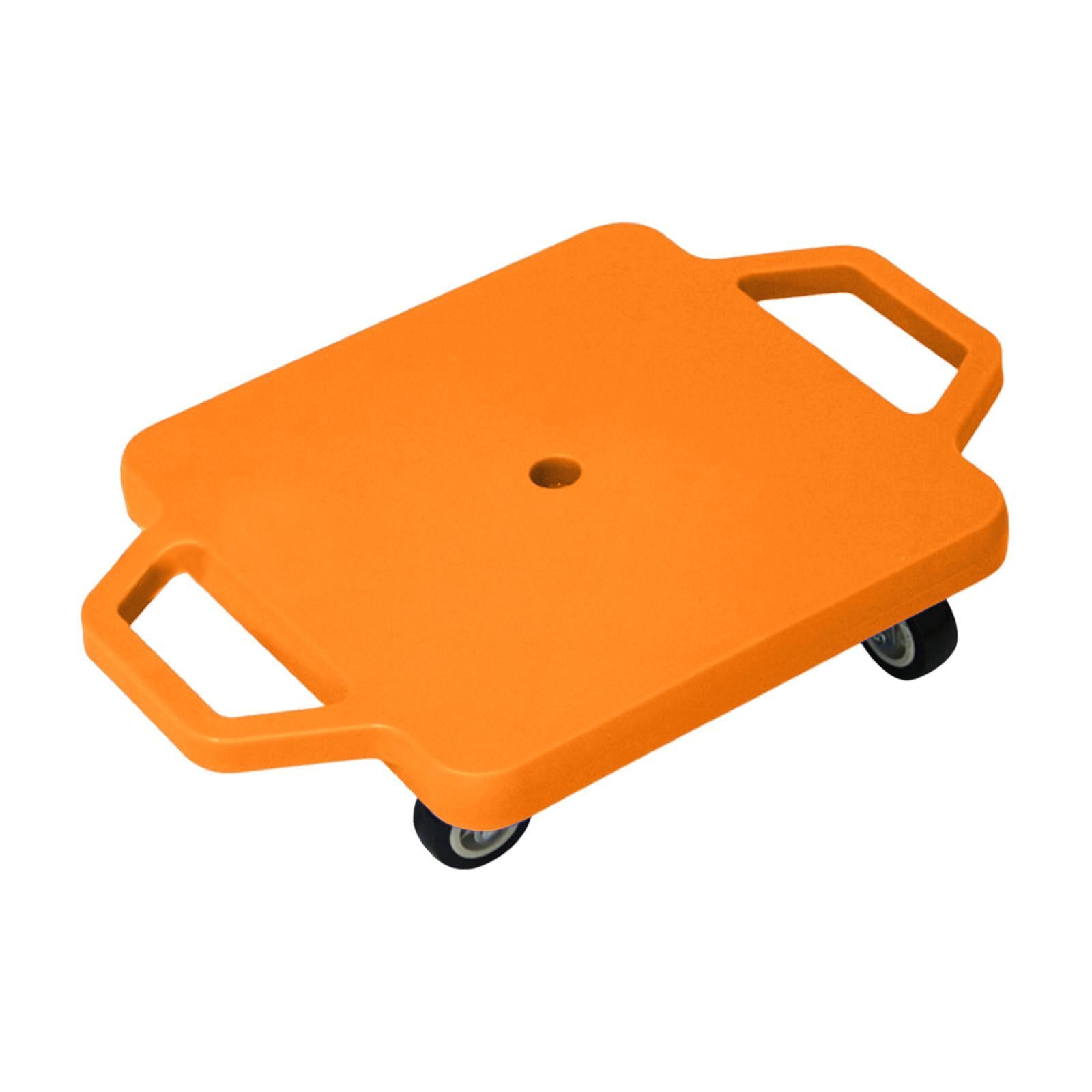 Scooter Board with Handles for Indoor Outdoor Activities Homeschool Backyard Orange