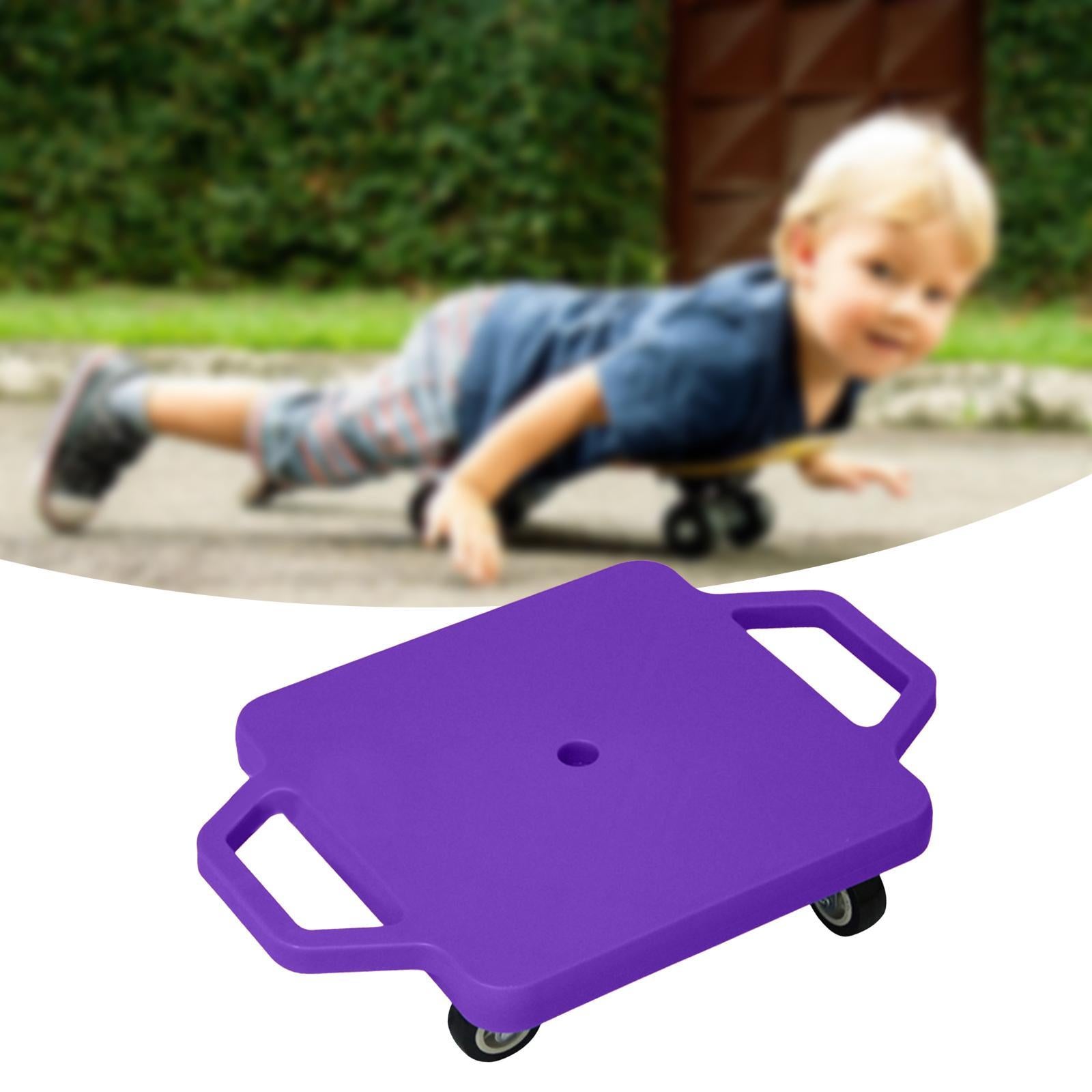Scooter Board with Handles for Indoor Outdoor Activities Homeschool Backyard Violet