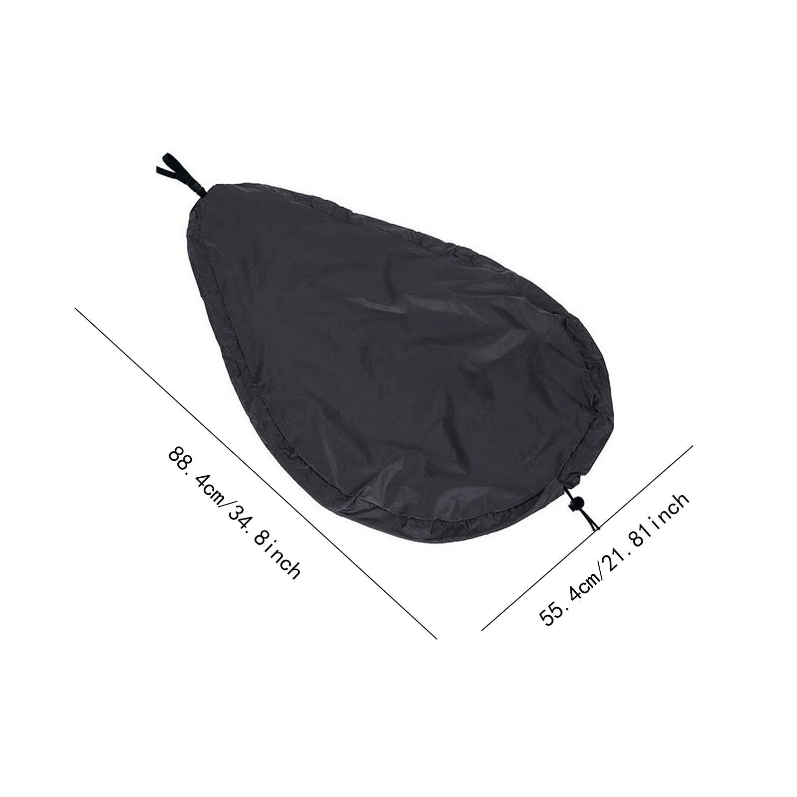 Kayak Cockpit Cover Dustproof Kayak Cabin Protection Cover Cockpit Protector Black 88.4cmx55.4cm
