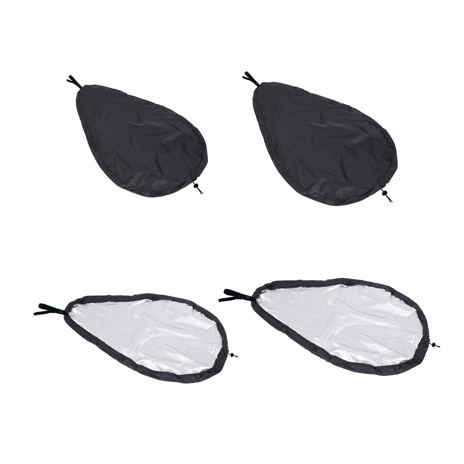 Kayak Cockpit Cover Dustproof Kayak Cabin Protection Cover Cockpit Protector Black 88.4cmx55.4cm