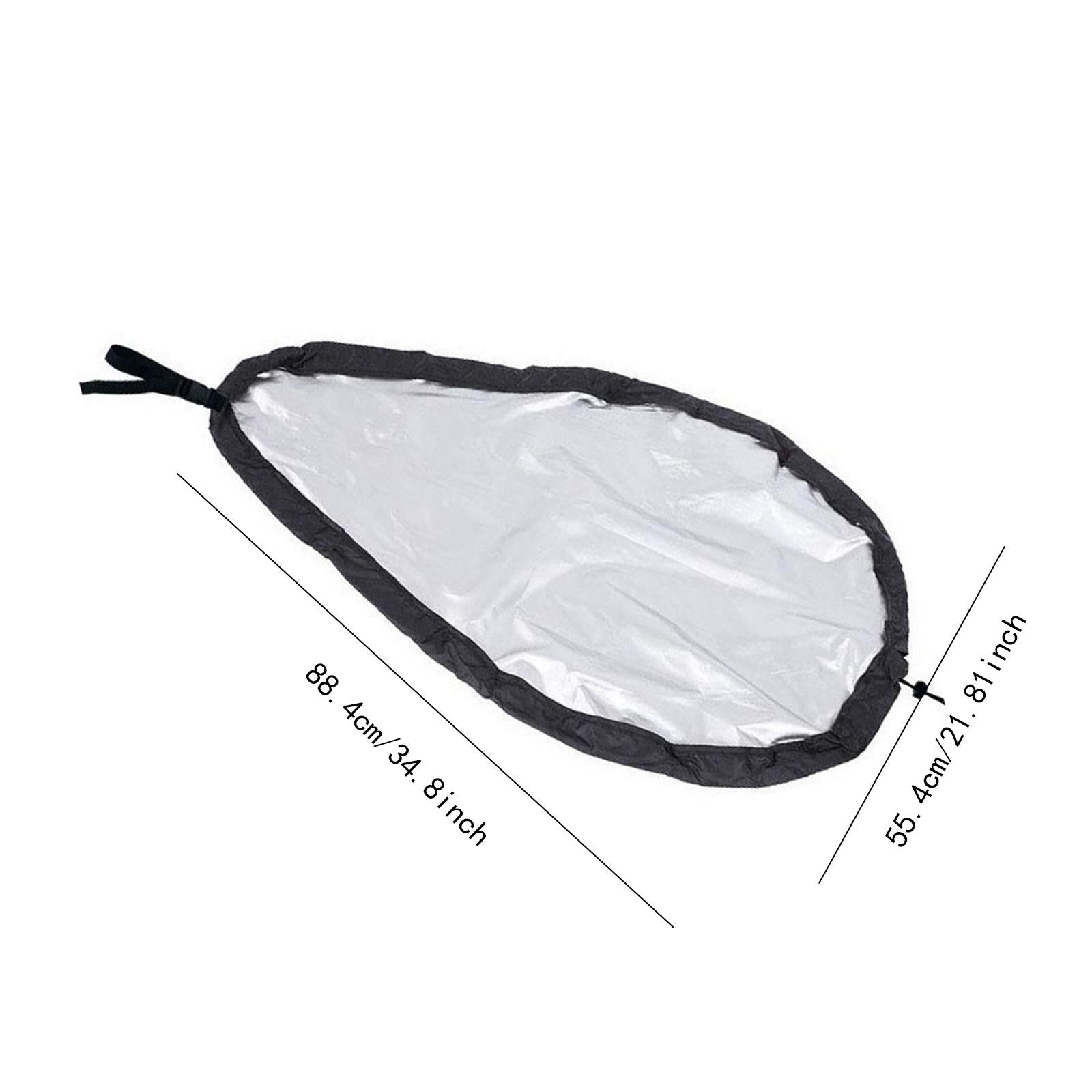 Kayak Cockpit Cover Dustproof Kayak Cabin Protection Cover Cockpit Protector Silver 88.4cmx55.4cm
