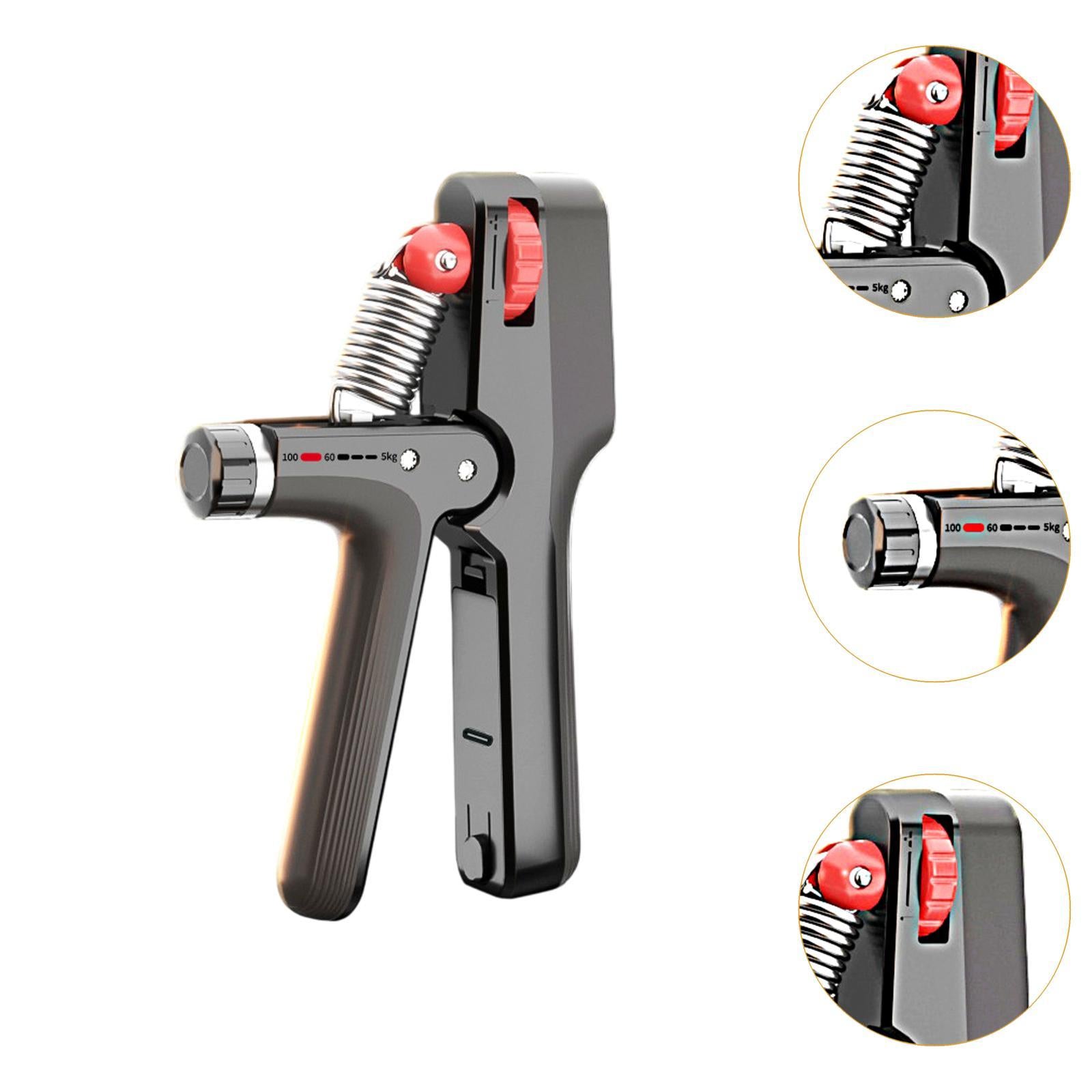 Hand Grip Strengthener Versatile Finger Exerciser for Home Gym Professionals Black