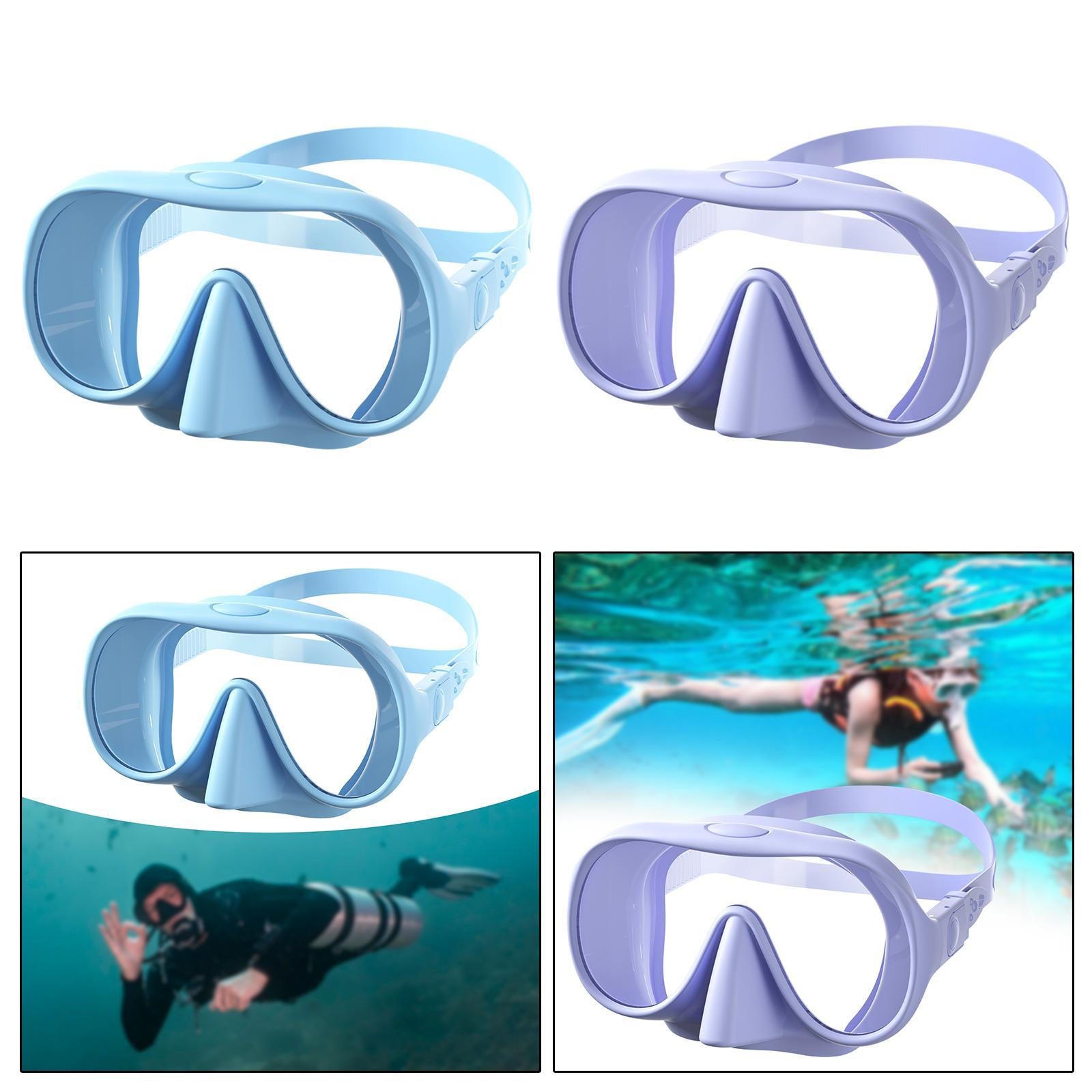 Adult Swim Goggles Clear View Eyewear for Swimming Pool Water Sports Diving Blue