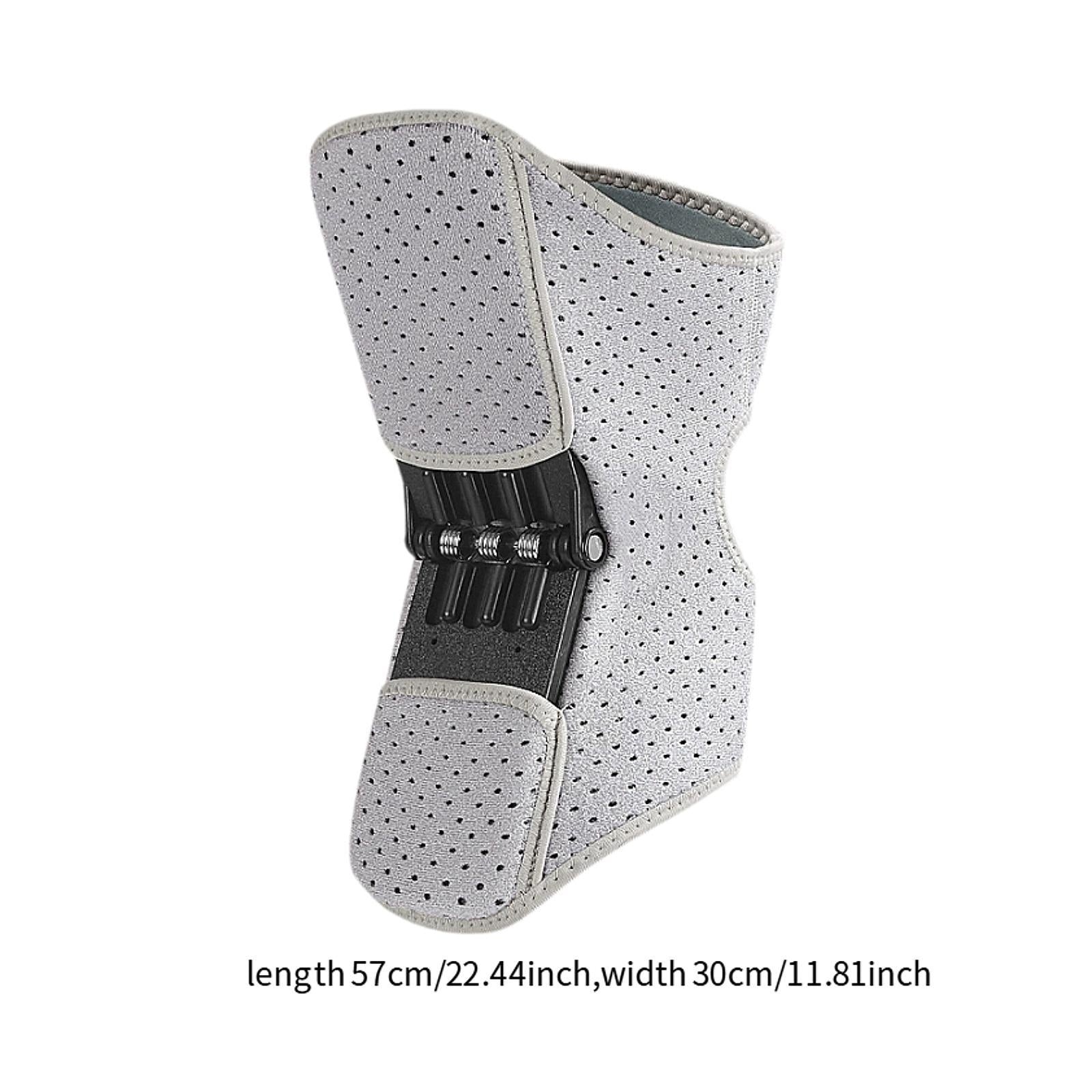 Knee Protection Booster Joint Support Spring Stabilizer for Running Training Silver Gray