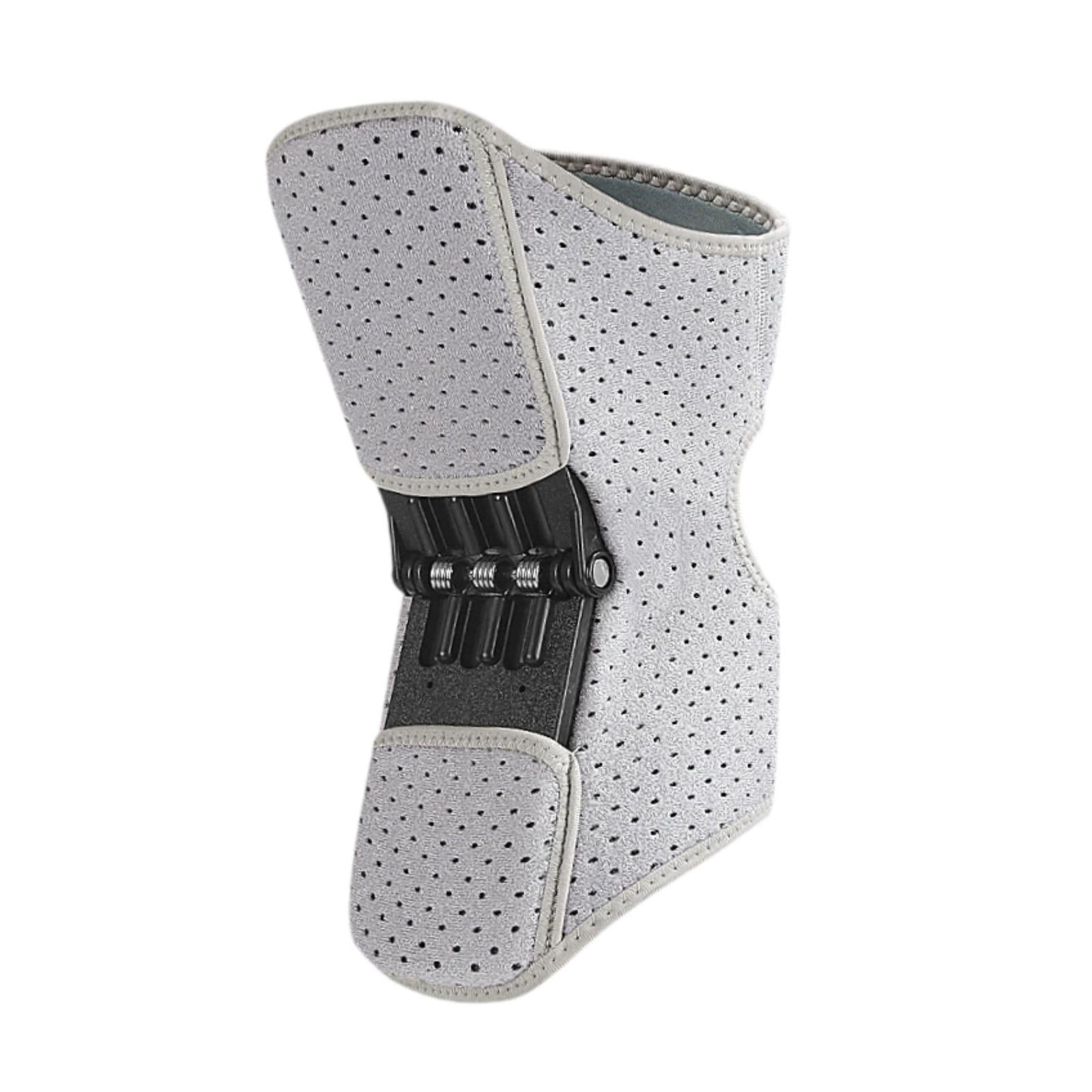 Knee Protection Booster Joint Support Spring Stabilizer for Running Training Silver Gray