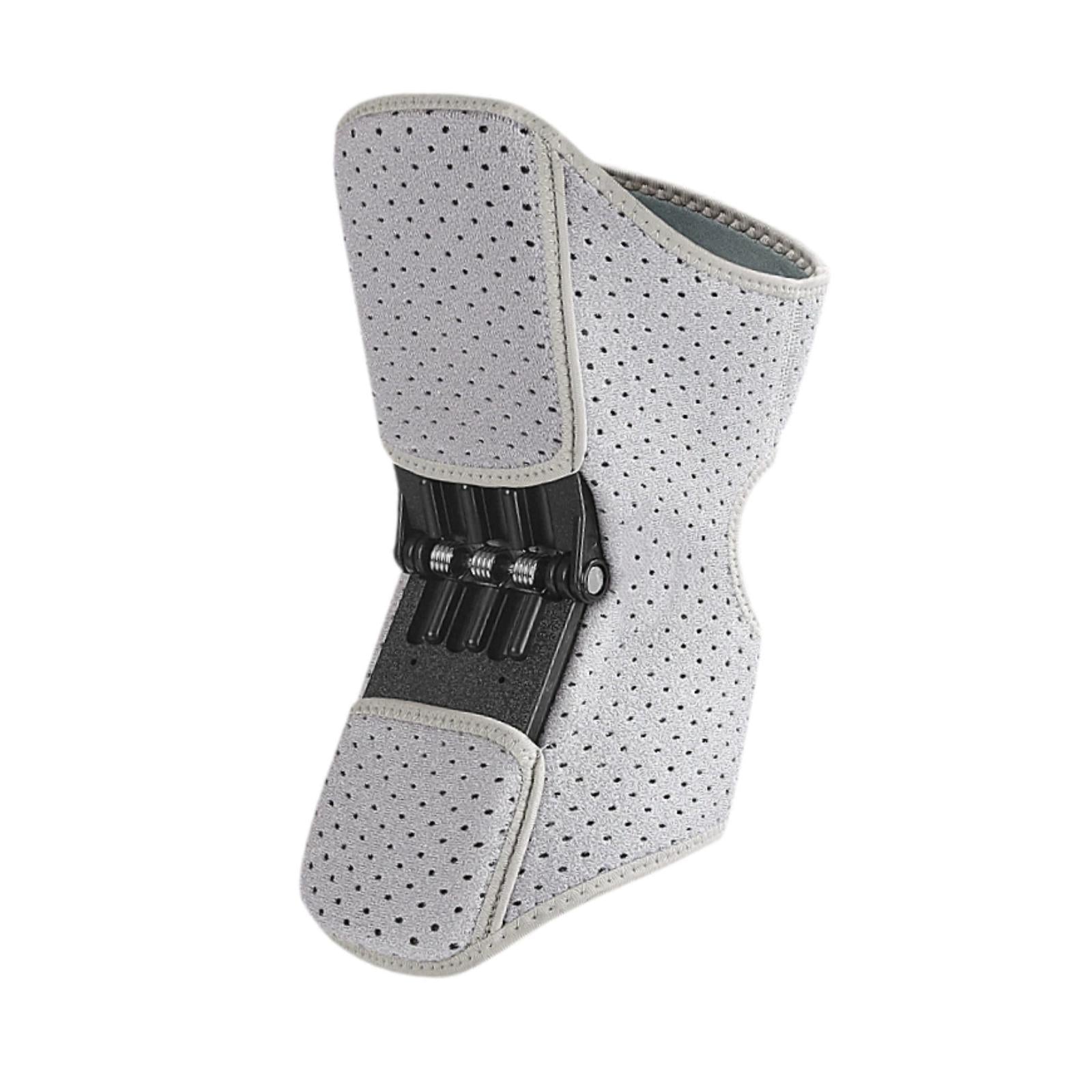 Knee Protection Booster Joint Support Spring Stabilizer for Running Training Silver Gray