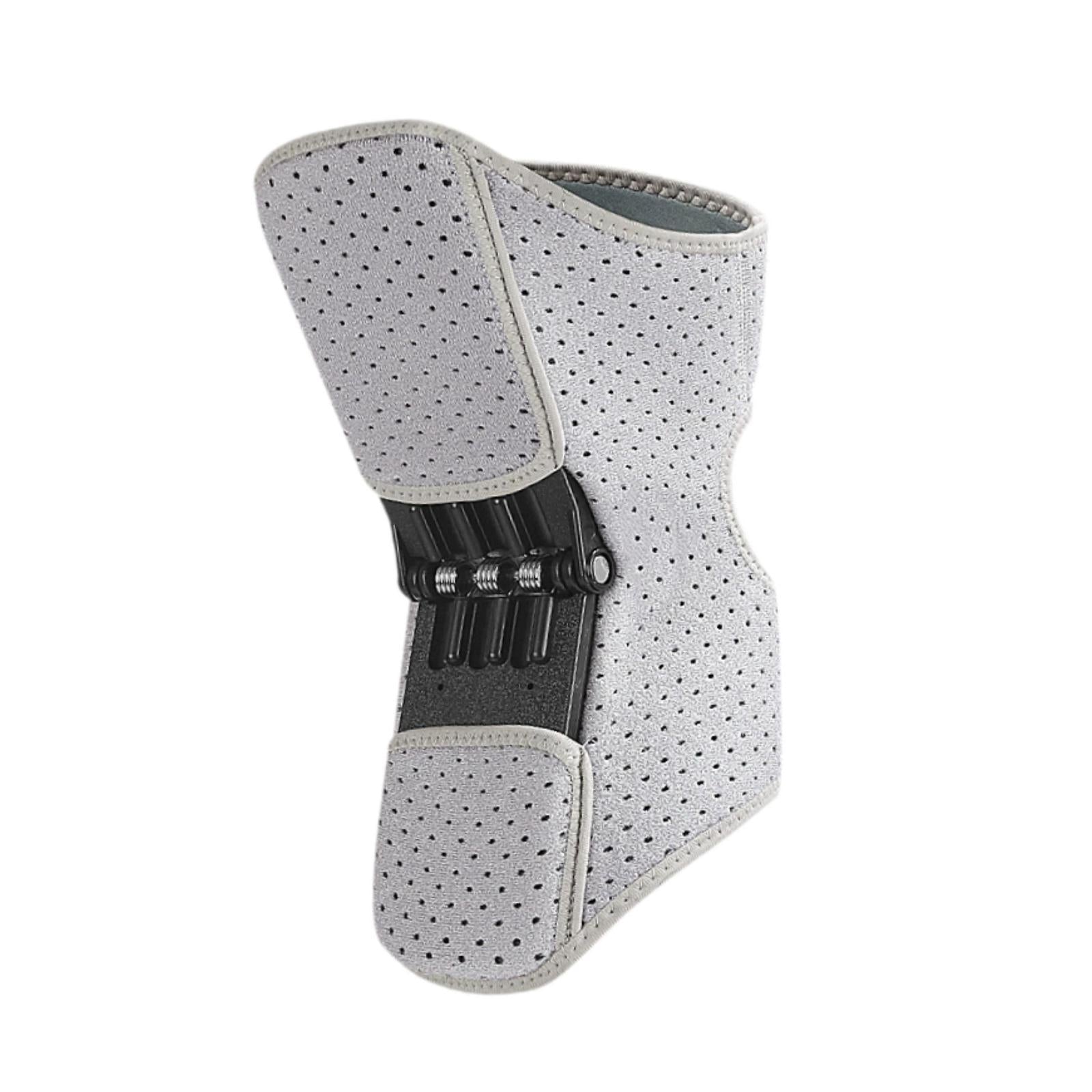 Knee Protection Booster Joint Support Spring Stabilizer for Running Training Silver Gray