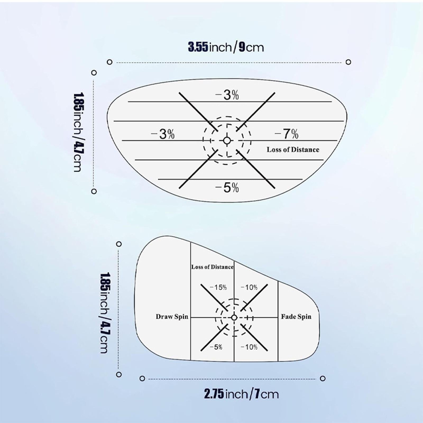 5 Pieces Golf Impact Tape Labels Gift for Golfers Self Teaching Training Aid