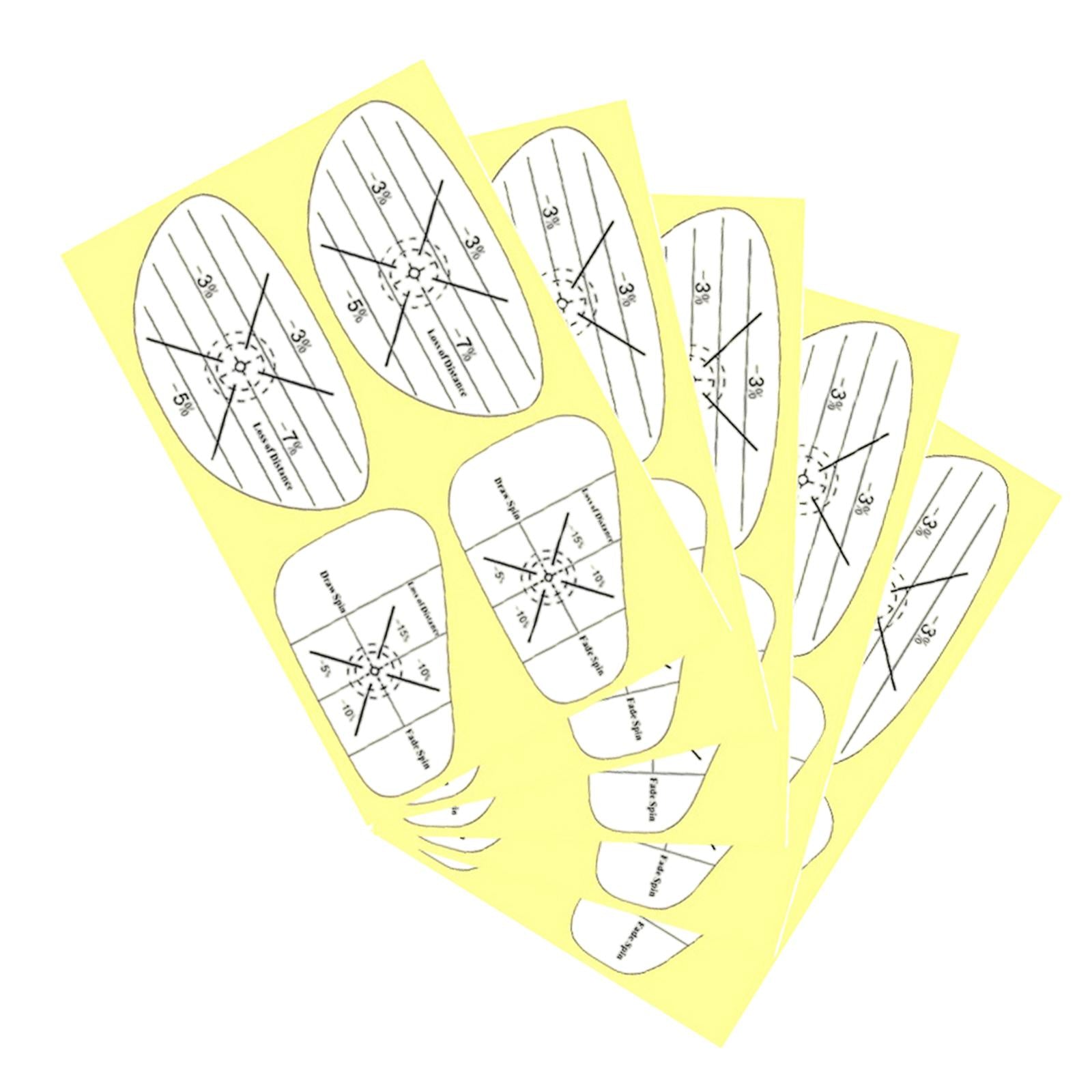 5 Pieces Golf Impact Tape Labels Gift for Golfers Self Teaching Training Aid