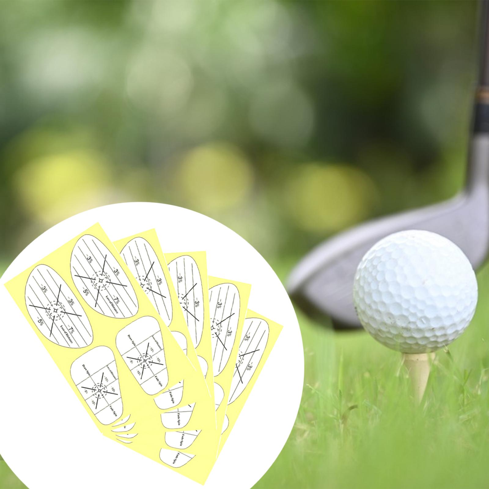 5 Pieces Golf Impact Tape Labels Gift for Golfers Self Teaching Training Aid