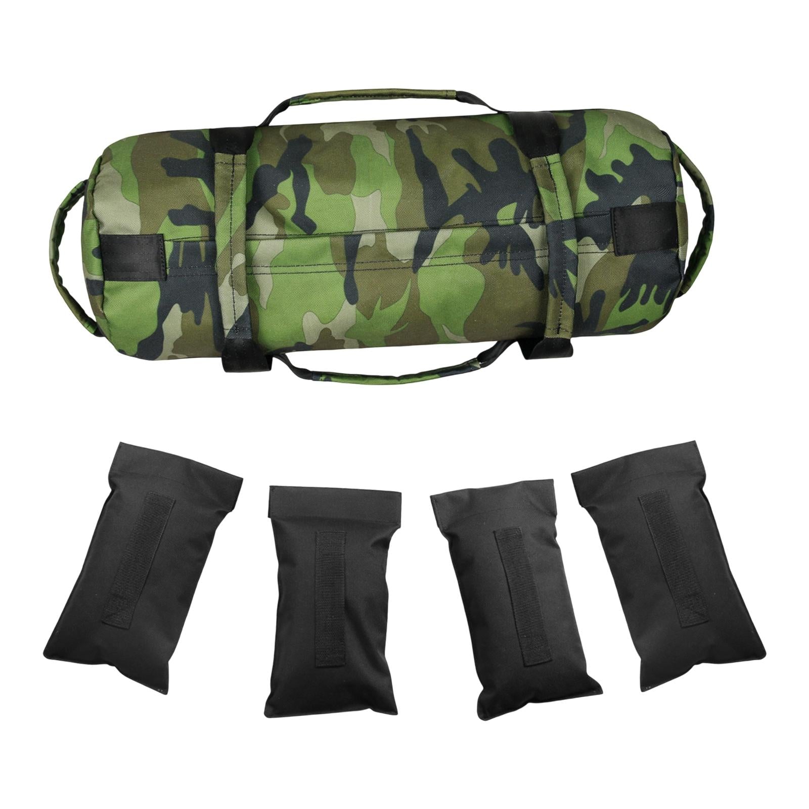 Weighted Bag Canvas Unfilled Sandbag for Weightlifting Powerlifting Home Gym Green