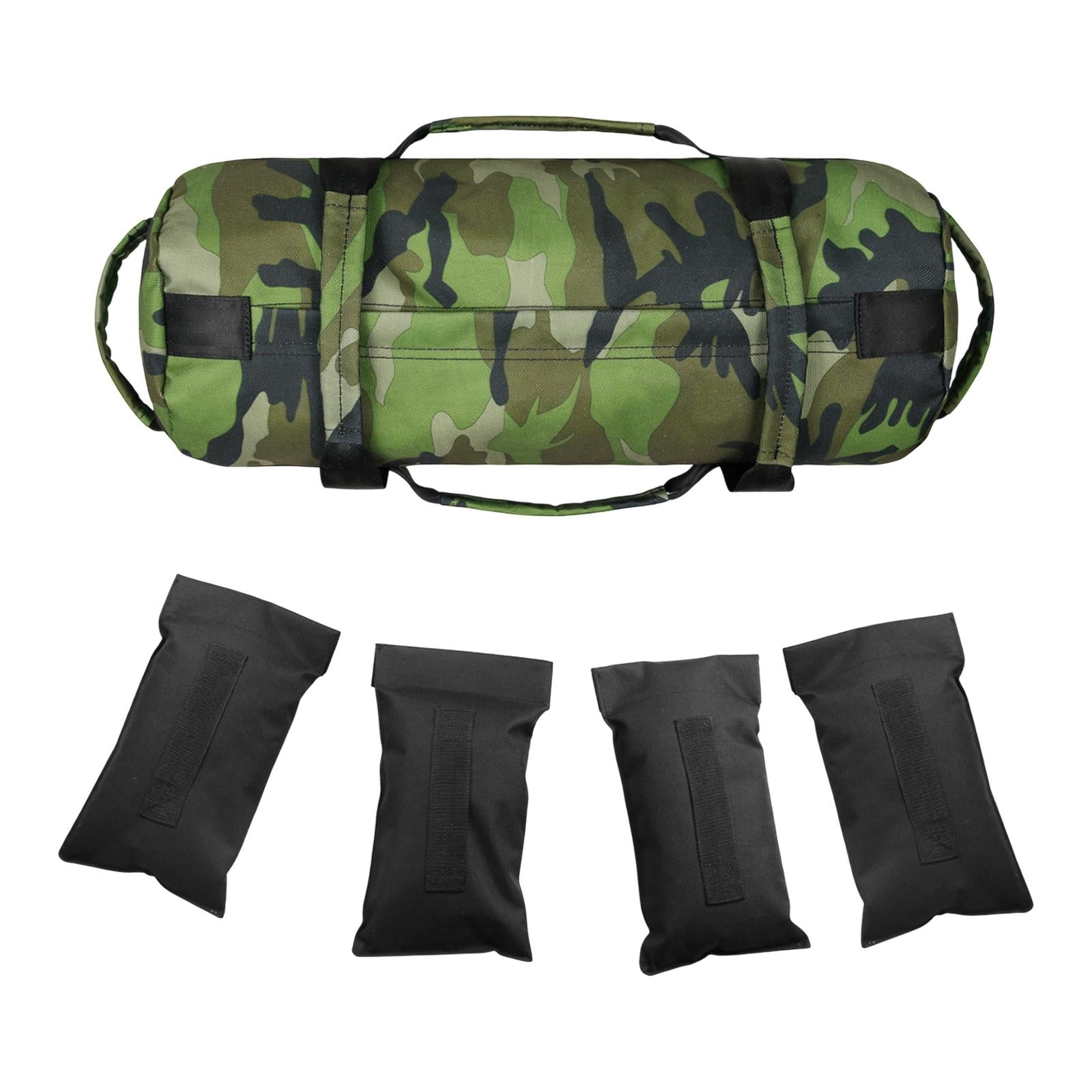 Weighted Bag Canvas Unfilled Sandbag for Weightlifting Powerlifting Home Gym Green